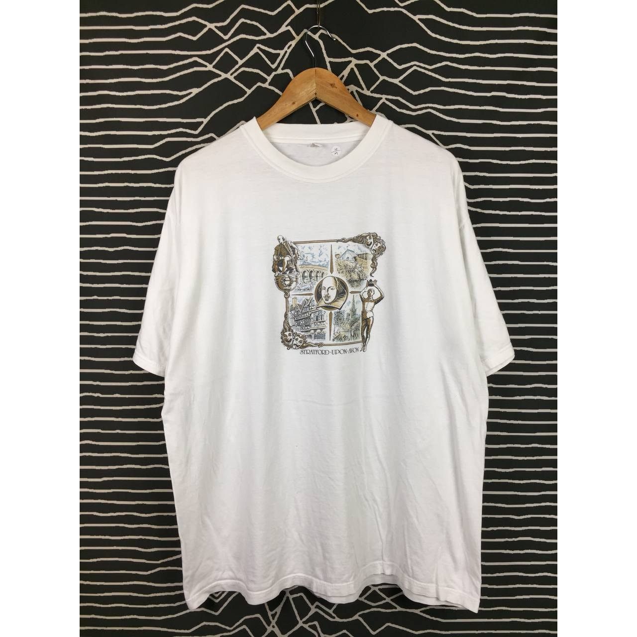 Vintage Vtg William Shakespeare Stratford Upon Avon Art Tee Size US XL / EU 56 / 4 - 1 Thumbnail