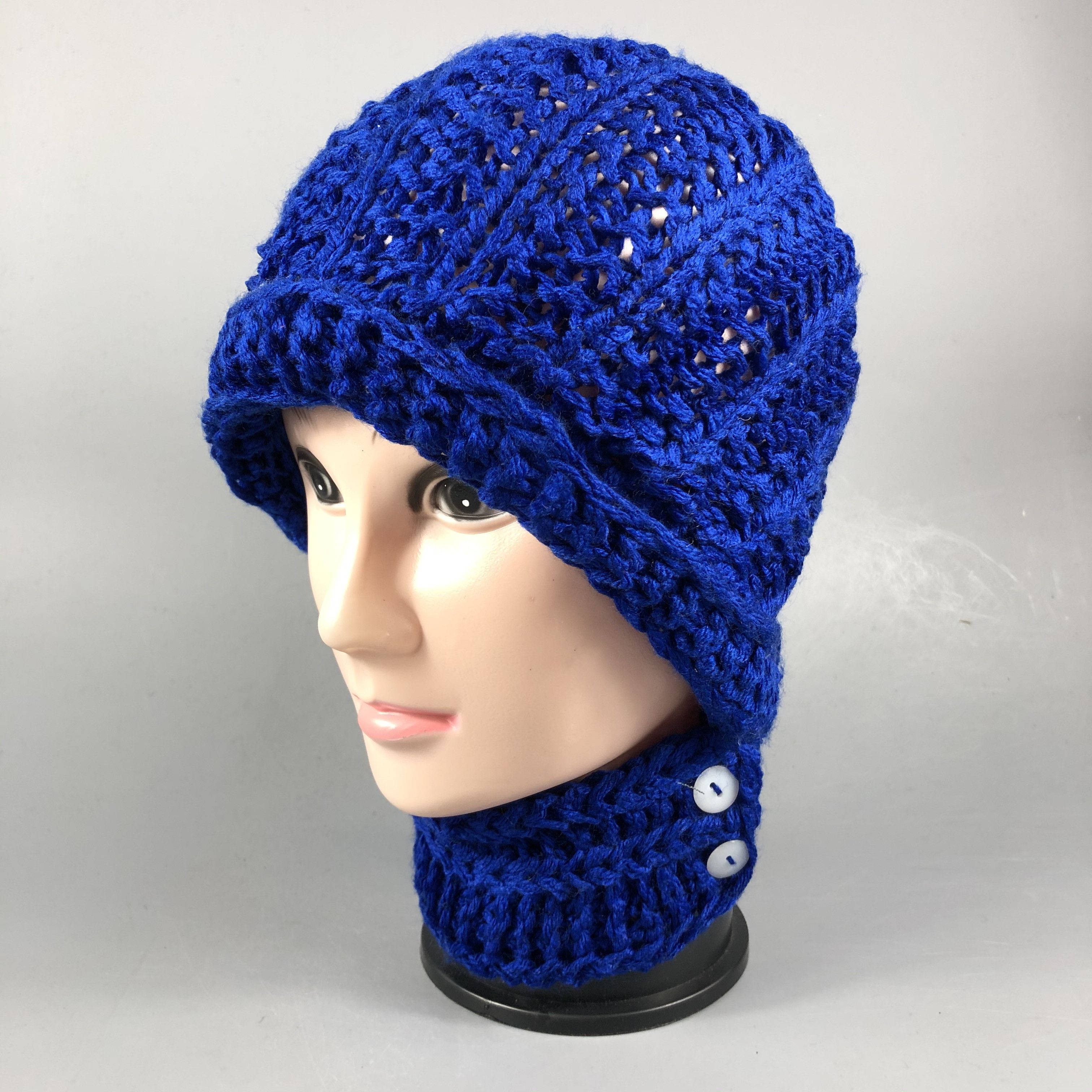 Japanese Brand Unknown Cable Knit Crochet Hat Beanie Size ONE SIZE - 2 Thumbnail