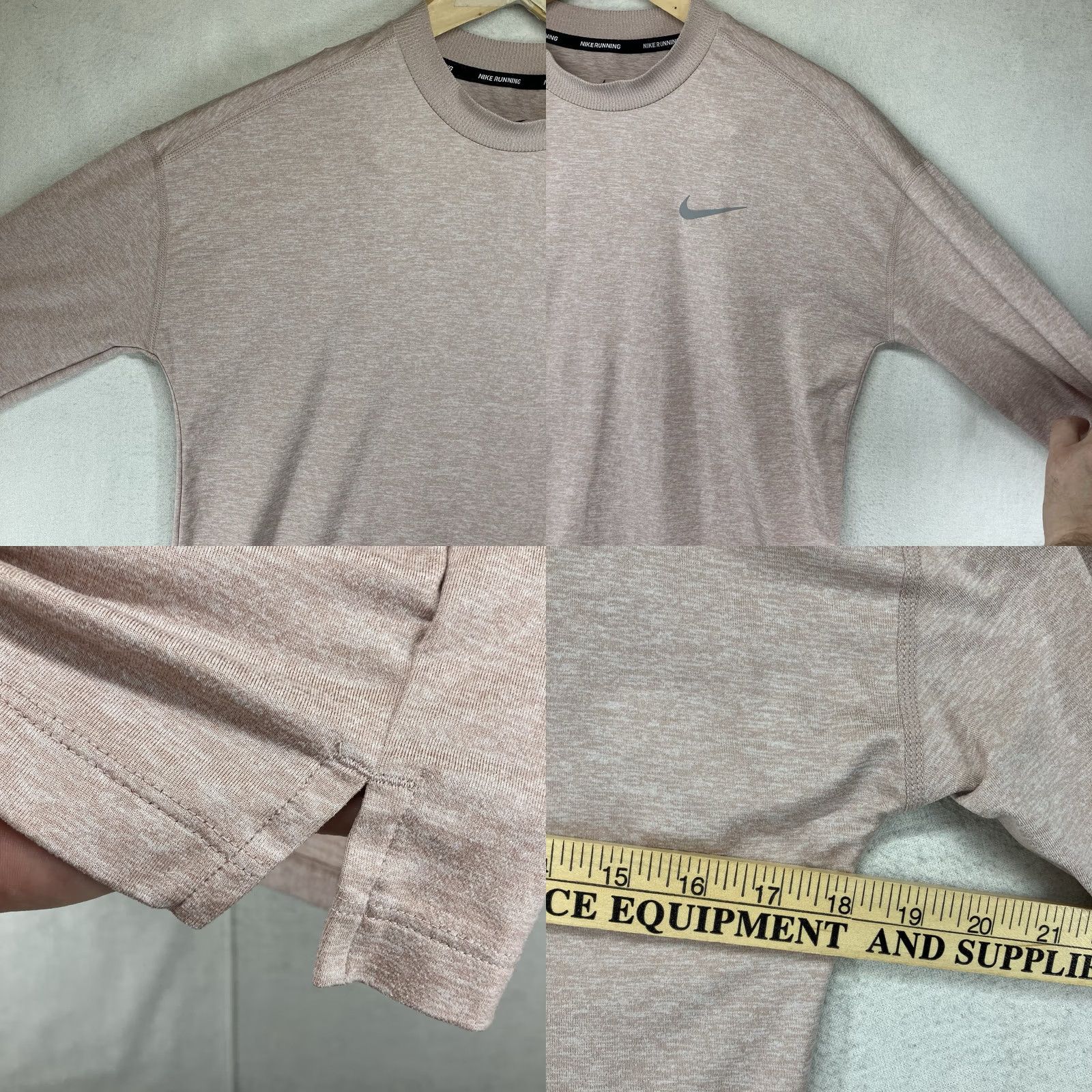 Nike Nike Dri Fit Running Shirt Womens XS Pink Heather Long Sleeve Athletic Top Size XS / US 0-2 / IT 36-38 - 8 Thumbnail
