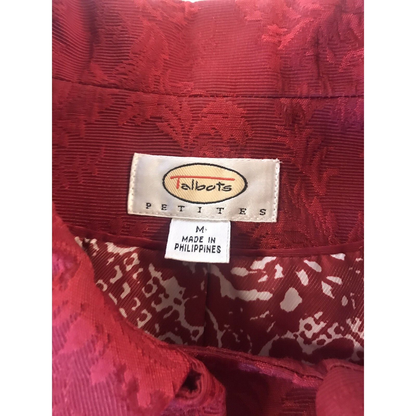 Talbots talbot Womens Choices Sz Medium Pea Coat Red Big Buttons Sof Size M / US 6-8 / IT 42-44 - 2 Thumbnail