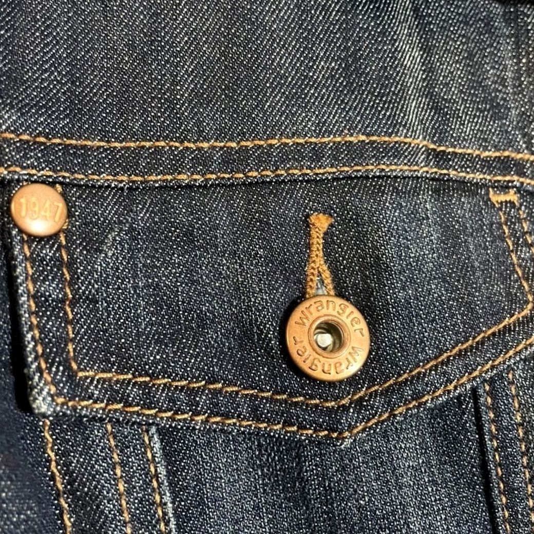 Wrangler Wrangler Denim Jacket Women's Small Dark Wash Jean Button Up 1947 Western Style Size 28" / US 6 / IT 42 - 4 Thumbnail