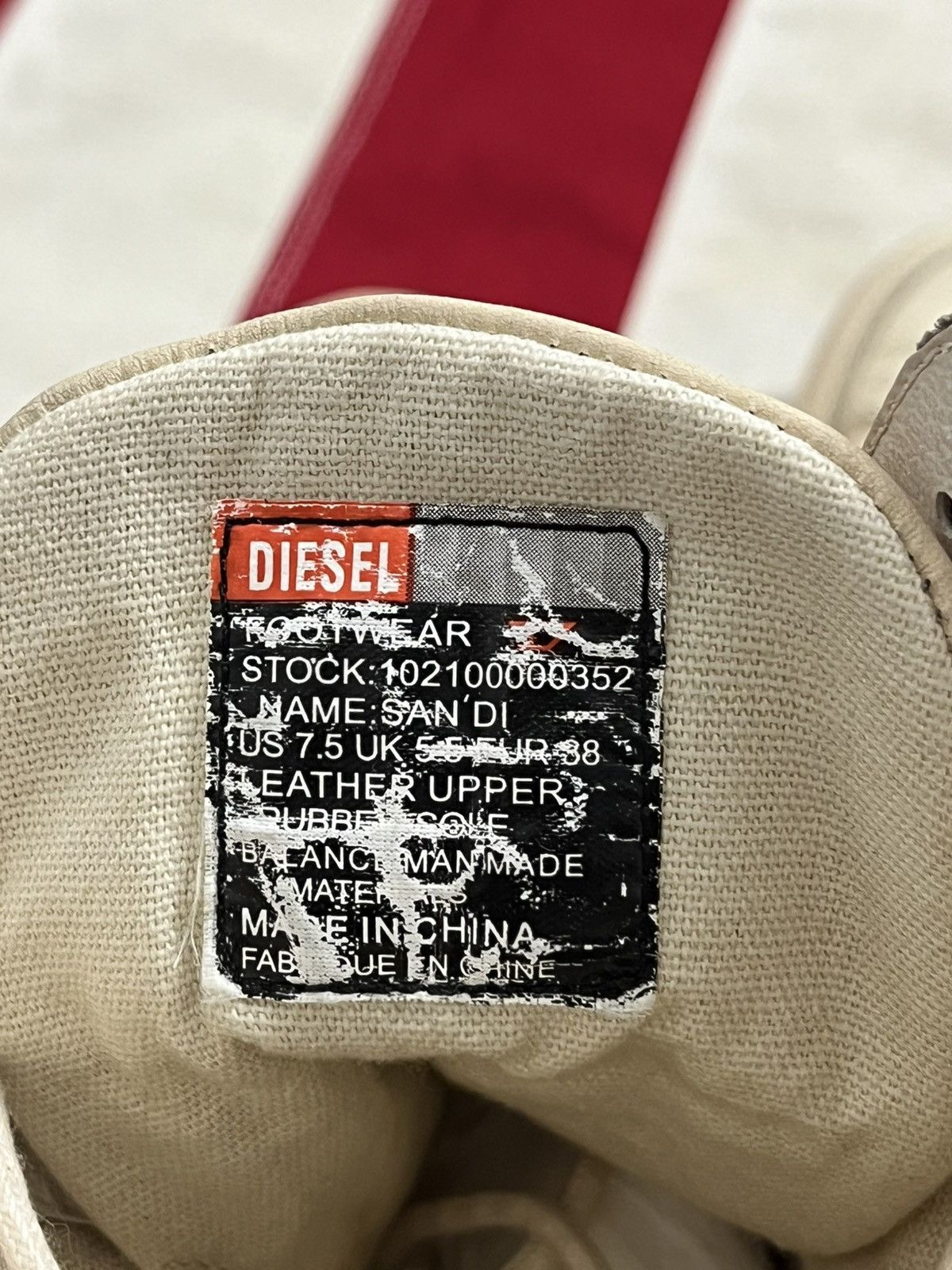 Diesel Archive Diesel wrestling/boxing boots in leather, dark cream Size US 8 / IT 38 - 8 Thumbnail