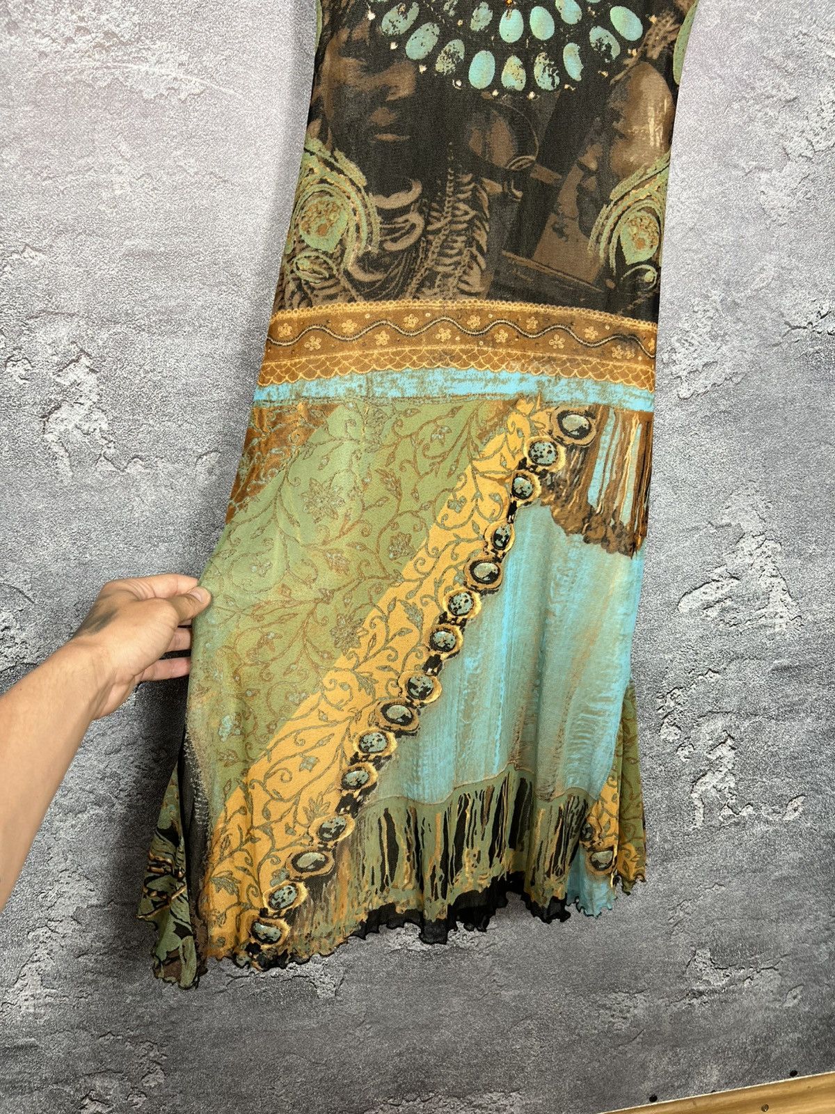 Vintage Vintage KFC All Over Print Mesh Maxi Dress JPG Style Size L / US 10 / IT 46 - 6 Thumbnail