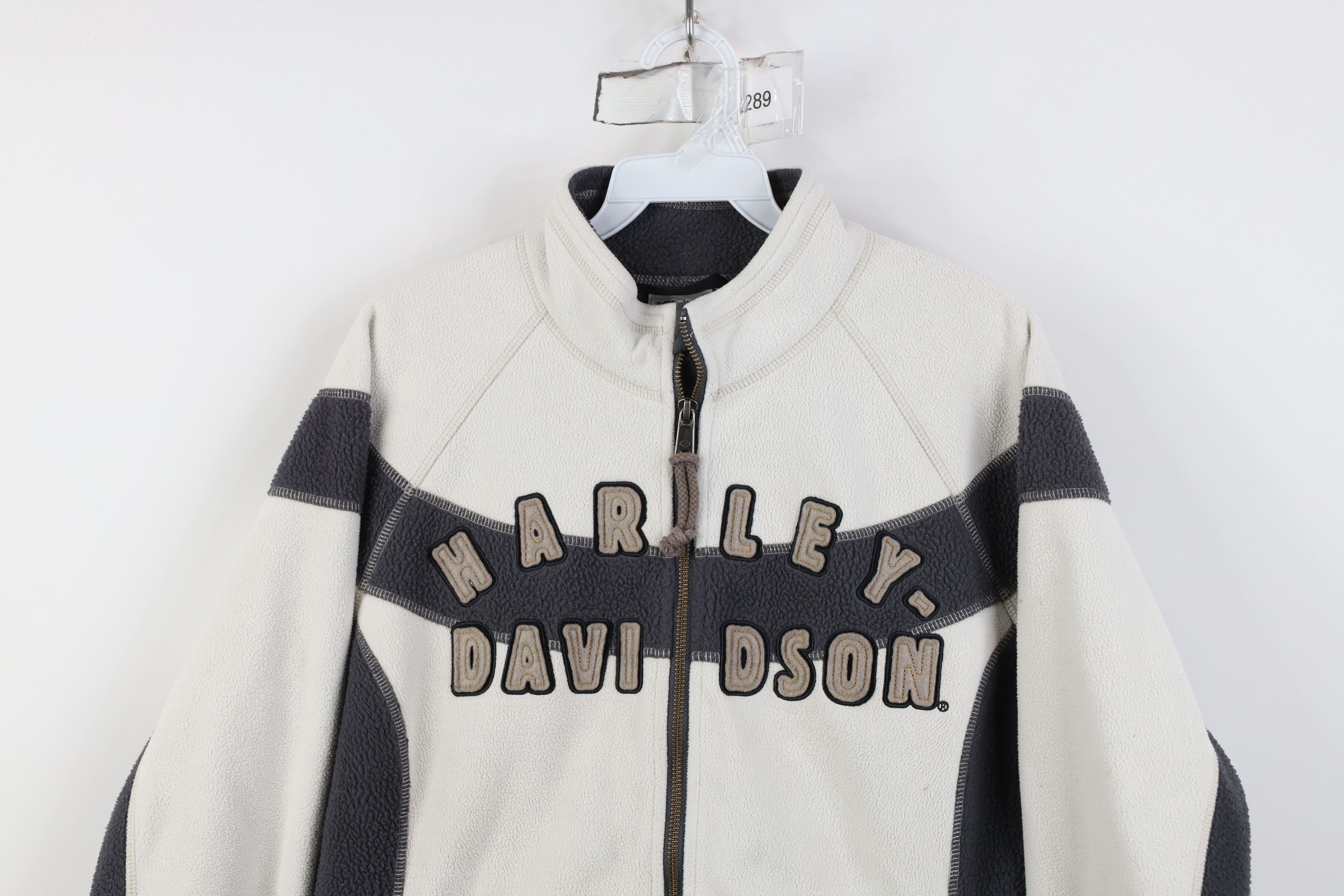 Harley Davidson Vintage Harley Davidson Spell Out Fleece Full Zip Jacket Size M / US 6-8 / IT 42-44 - 2 Thumbnail