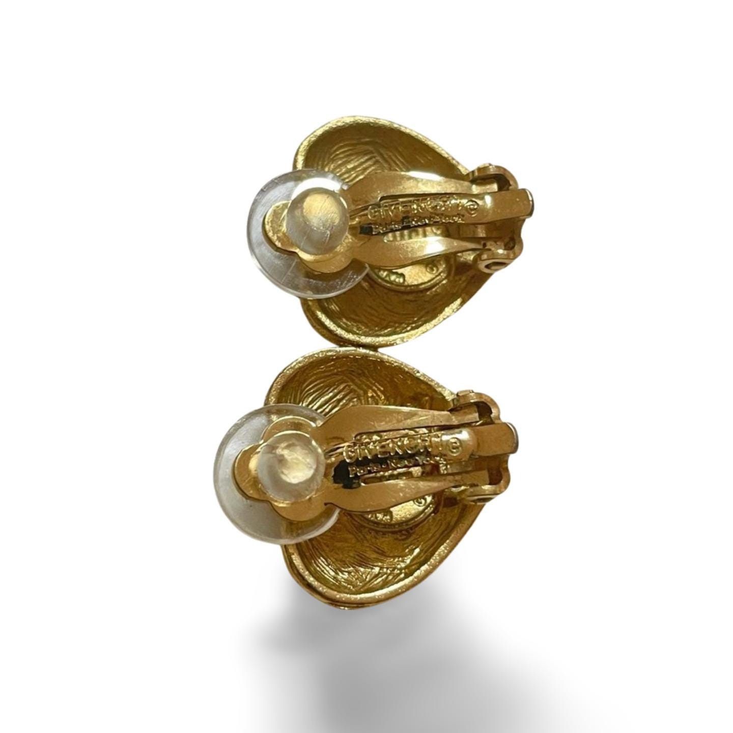 Givenchy Vintage Givenchy golden heart and logo earrings with crystal Size ONE SIZE - 6 Thumbnail