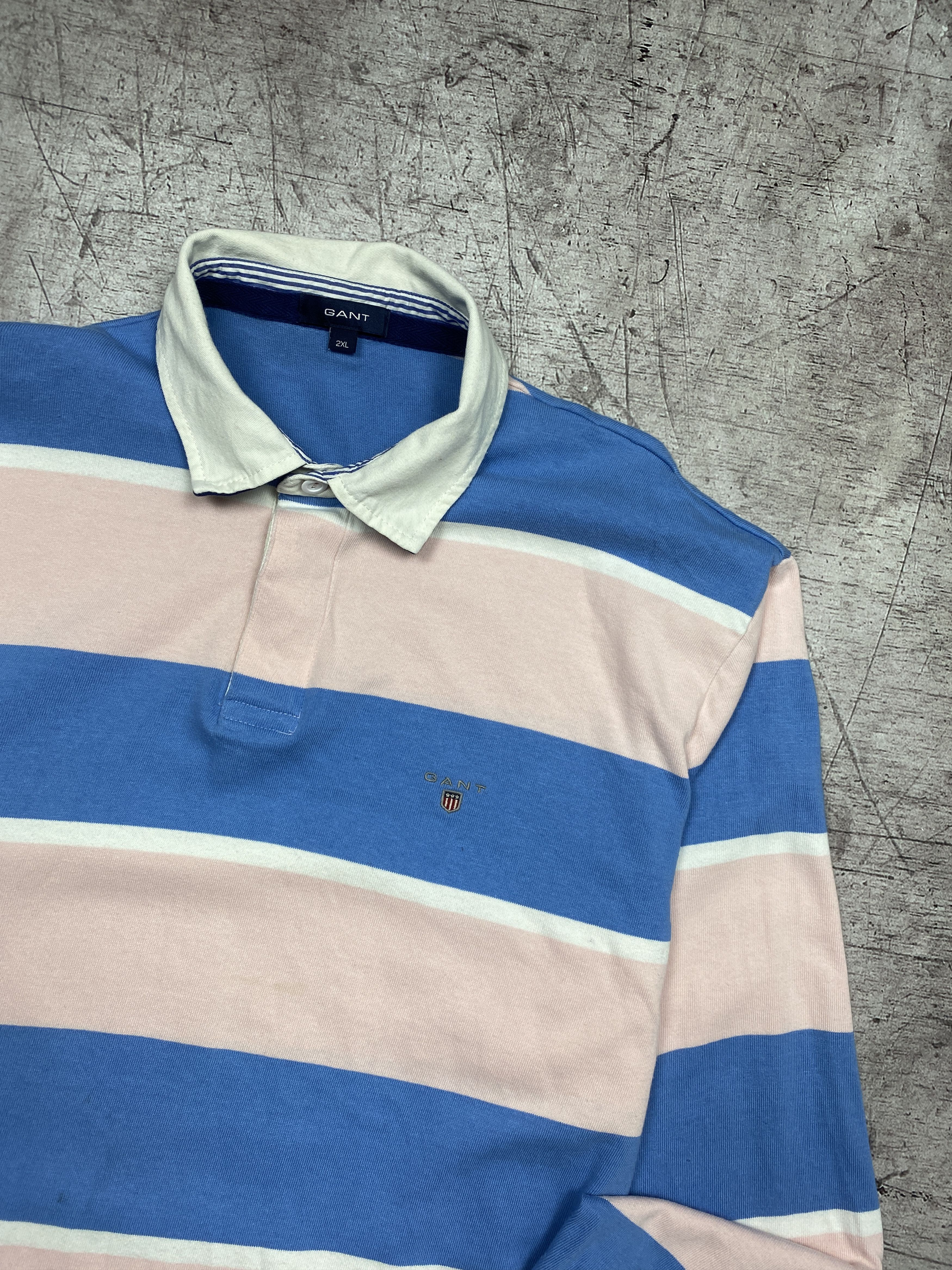 Gant × Vintage Gant Vintage Mens Rugby Long Sleeve Polo Shirt Size US XXL / EU 58 / 5 - 2 Thumbnail