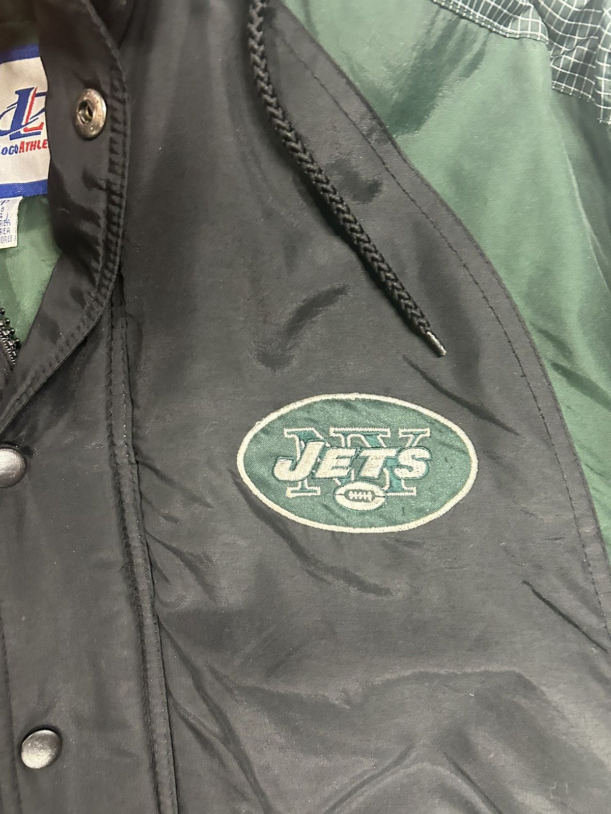 Logo Athletic × NFL × Vintage Crazy Vintage 90s New York Jets Puffer Jacket Starter NFL Size US S / EU 44-46 / 1 - 3 Thumbnail
