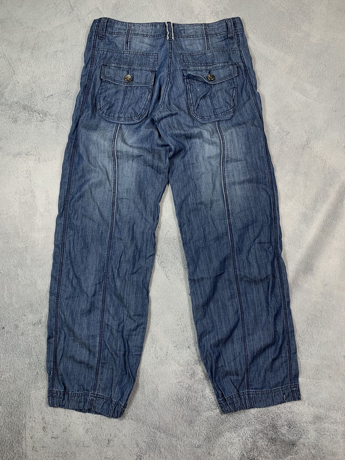 Japanese Brand × Vintage Vintage Y2K Japanese wide jnco pants streetwear style size29 Size 29" - 5 Thumbnail