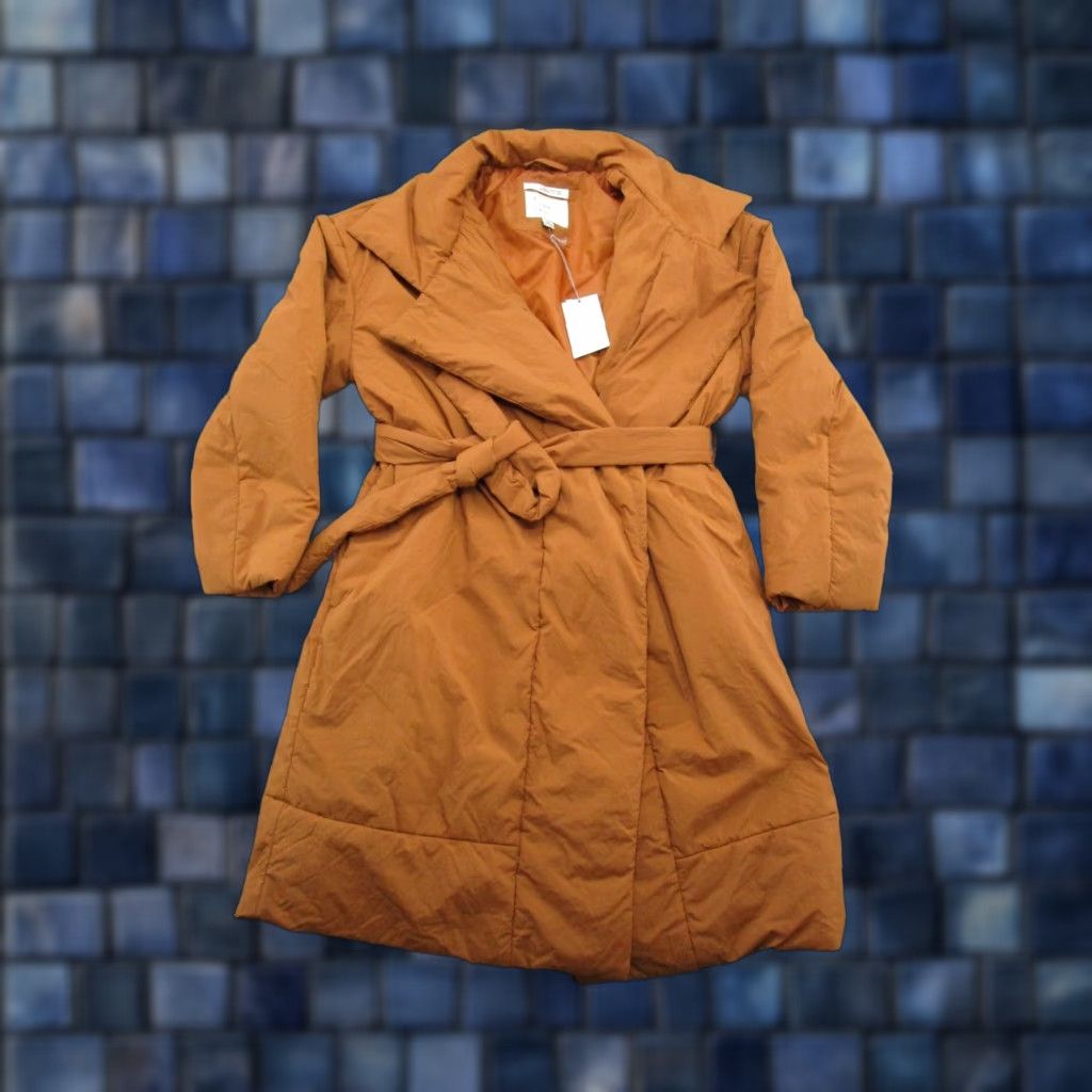 Vintage A New Day Water Resistant Brown Belted Jacket Insulated Puffer XS Winter Jacket Womens Belted Brown Water Resistant Puffer Insulated XS Winter New Day Size XS / US 0-2 / IT 36-38 - 1 Thumbnail