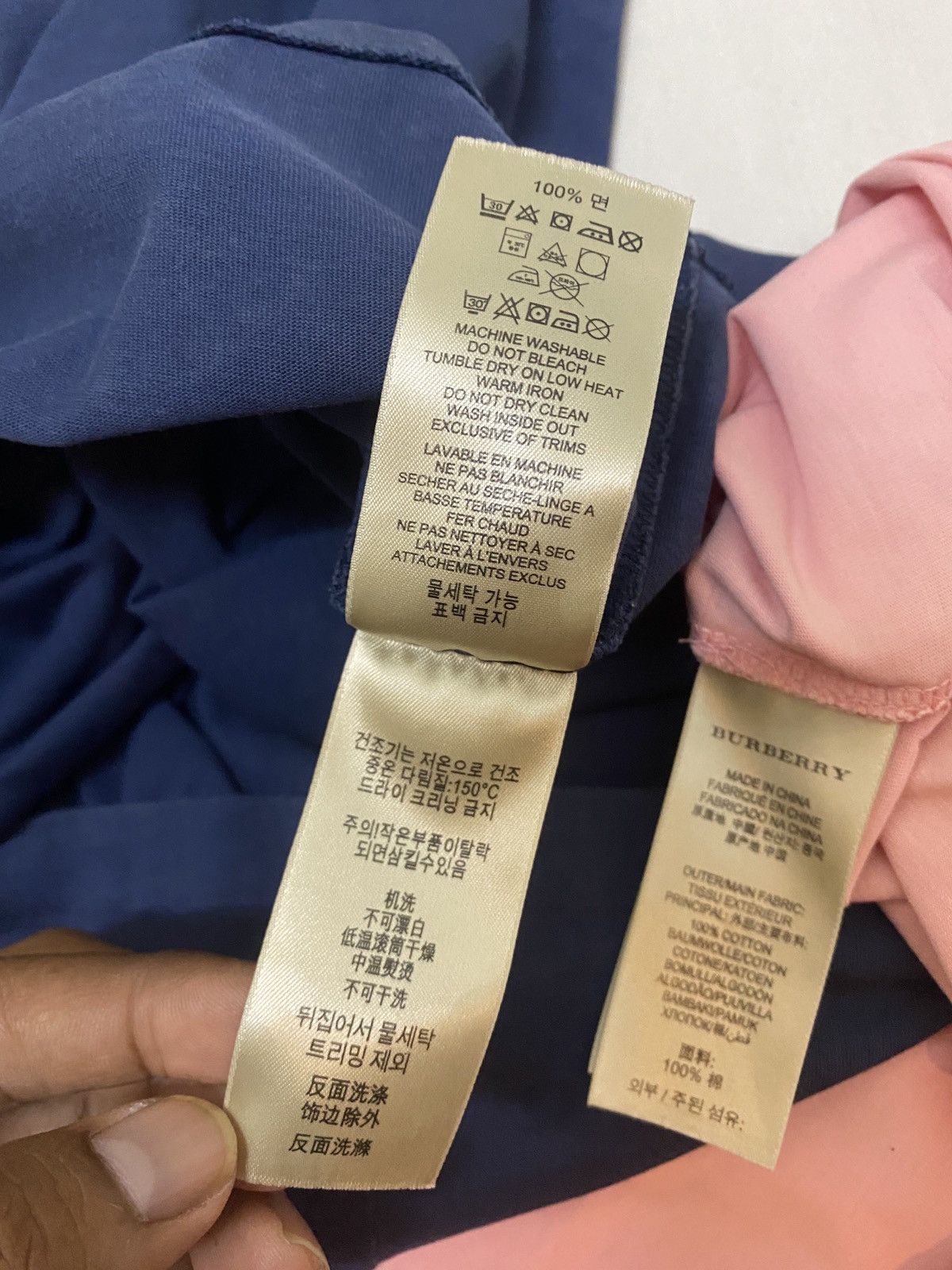 Burberry Combo 3 Vintage BURBERRY BRIT plain Tee Small logo Size US L / EU 52-54 / 3 - 10 Thumbnail