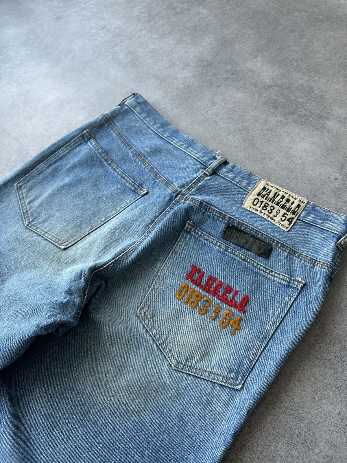 Denime × Vintage D’.A.N.G.E.L.O itally designer baggy jeans mens rare y2k Size US 34 / EU 50 - 5 Thumbnail