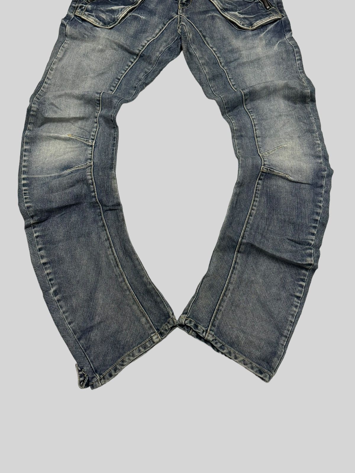 If Six Was Nine PPFM JCURVE LEG 3D POCKET ZIPPER DENIM JEANS Size US 31 - 6 Thumbnail
