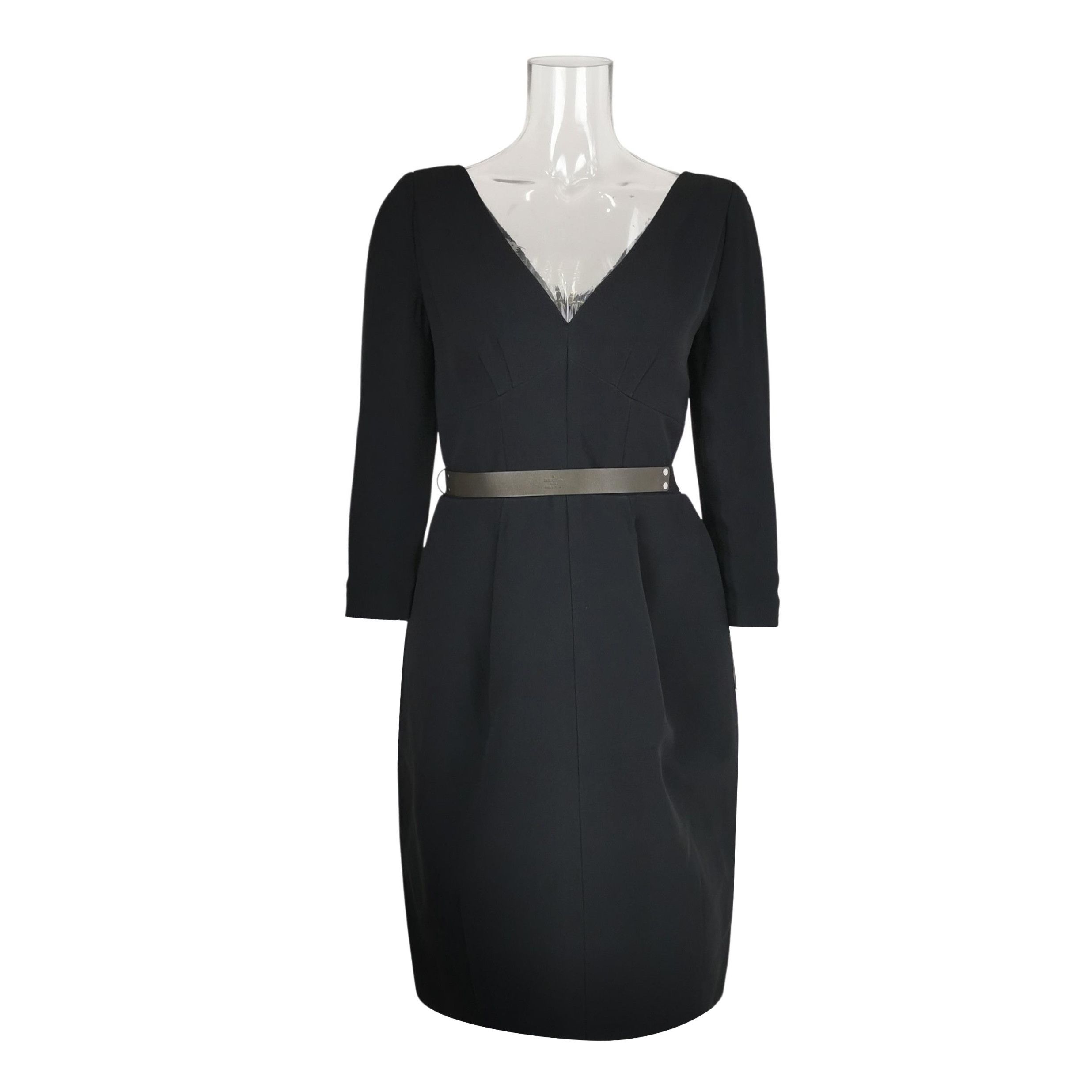Louis Vuitton Louis Vuitton V-Neck Belted Midi Dress Size 38 Size S / US 4 / IT 40 - 1 Thumbnail
