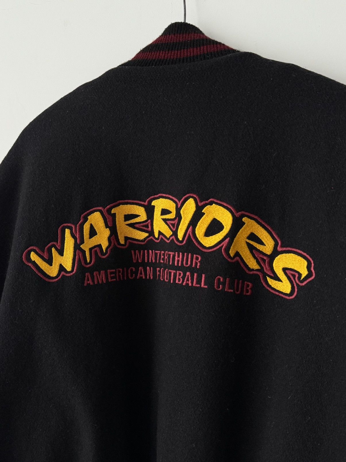 Delong × Vintage Vintage 80s NFL Warriors by Delon Varsity Bomber Jacket Size US L / EU 52-54 / 3 - 10 Thumbnail