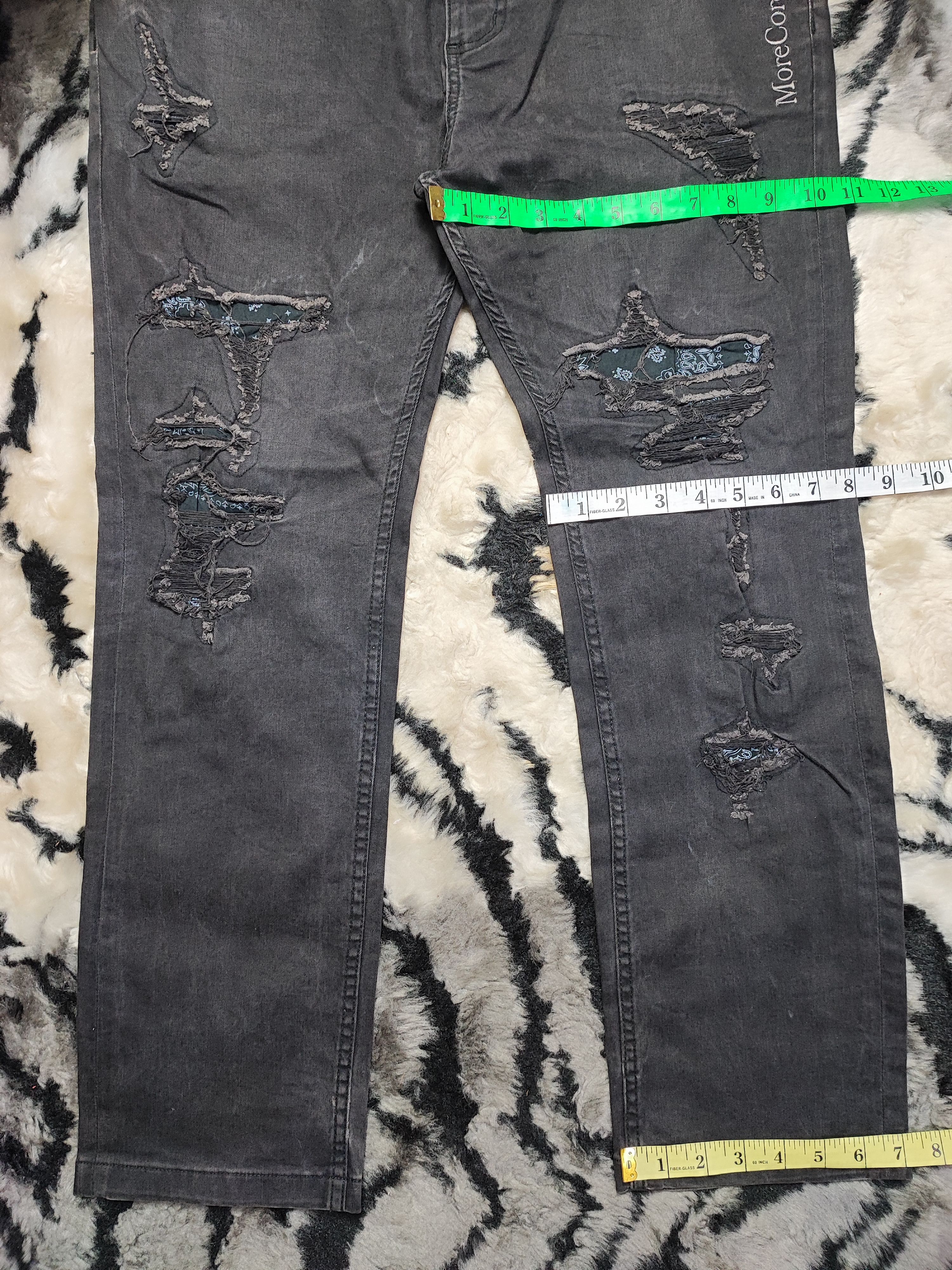 Number (N)ine MCD Thrashed Distressed Jeans ERD Grunge Chrome Size US 34 / EU 50 - 4 Thumbnail