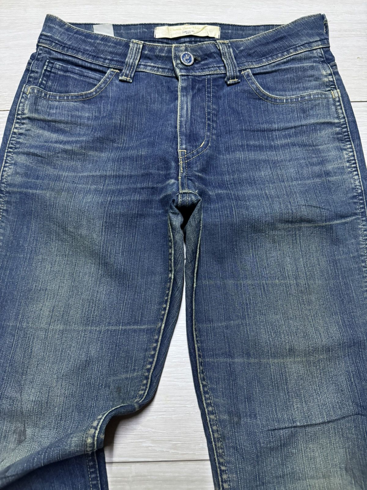 Japanese Brand Something Edwin Vienus Flare Bootcut Woman Jeans Size US 28 / EU 44 - 3 Thumbnail