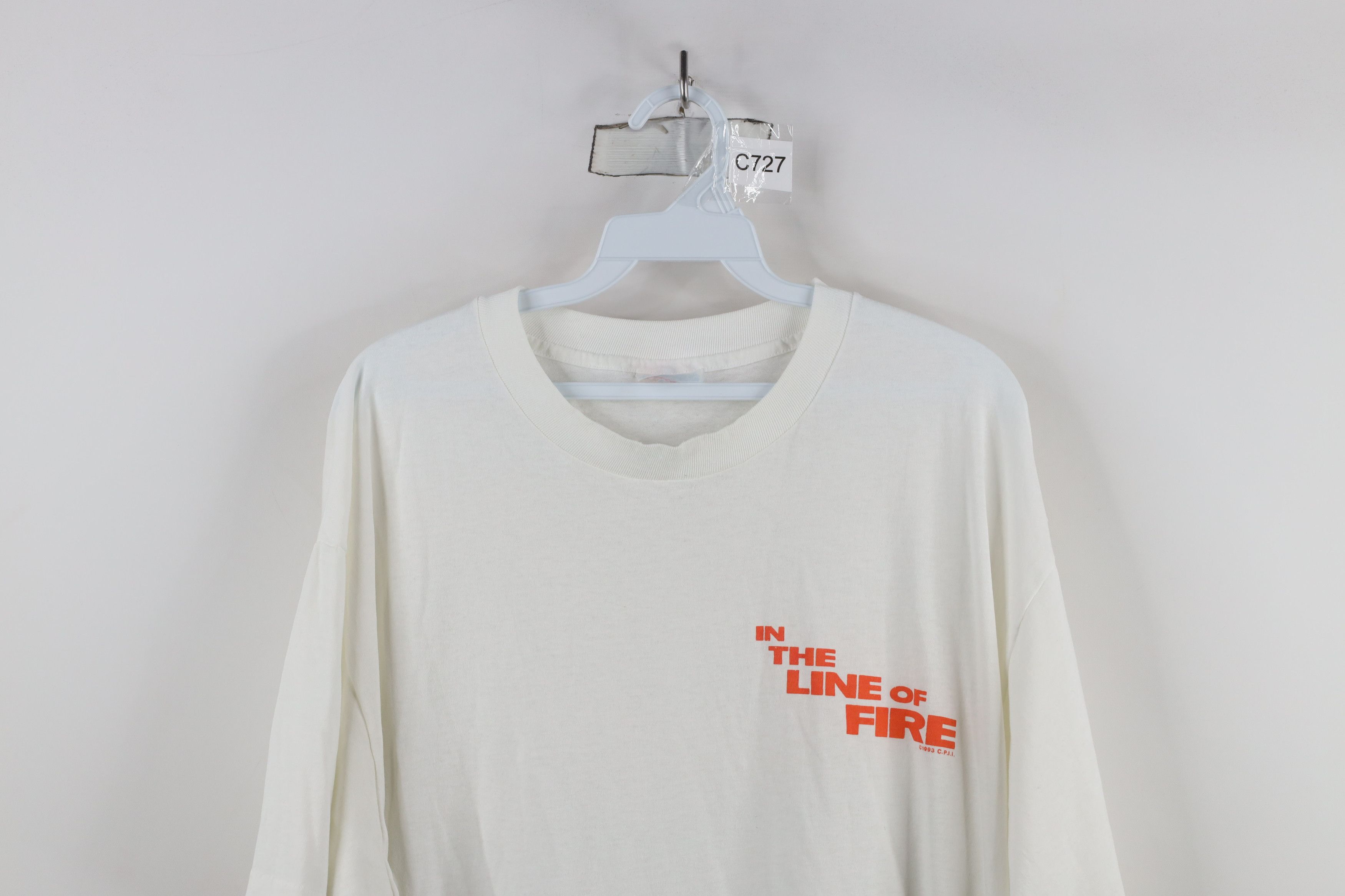 Vintage Vintage 90s Clint Eastwood In The Line of Fire Movie T-Shirt Size US XL / EU 56 / 4 - 2 Thumbnail