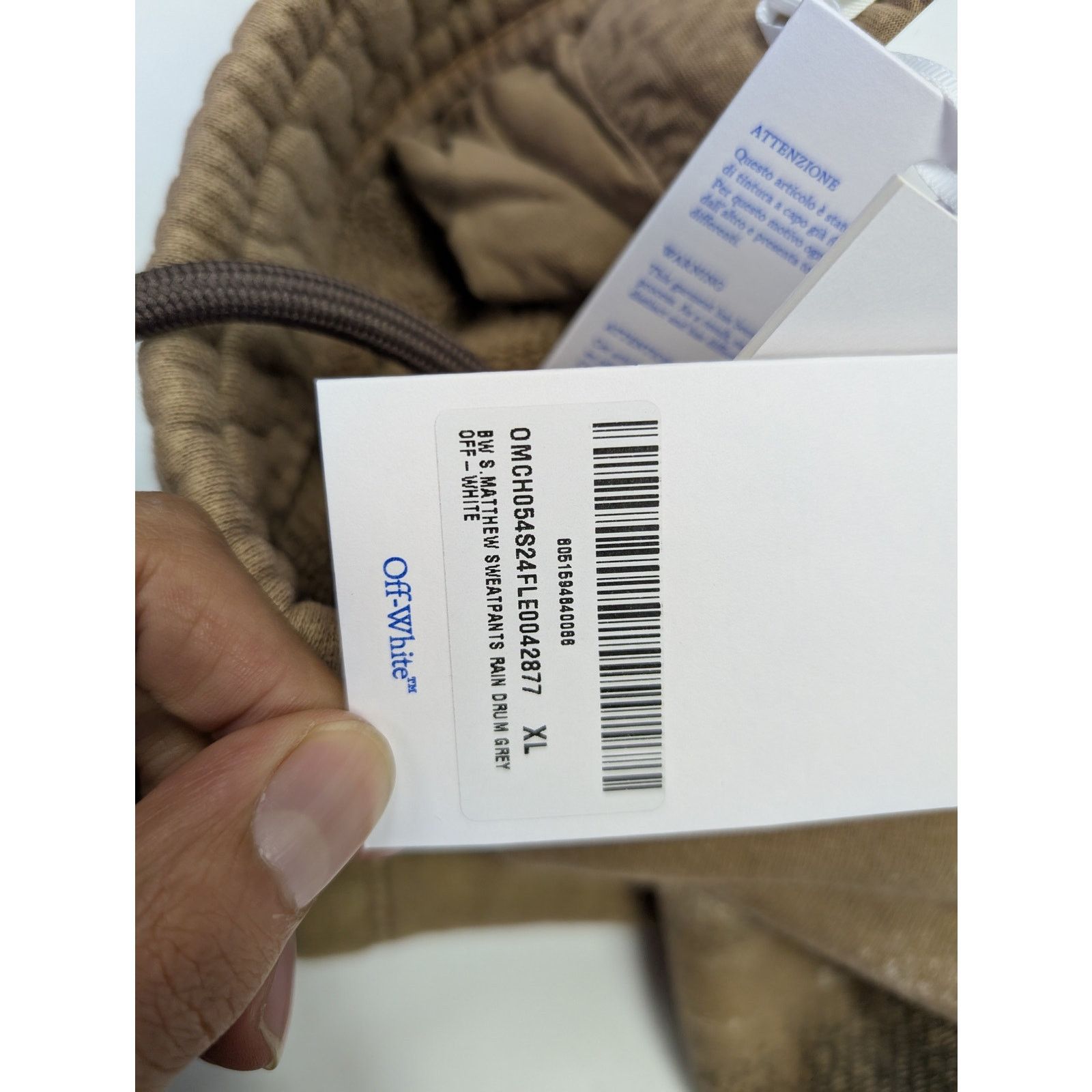 Off-White o1rshd1 BW S.Matthew Sweatpants Rain Drum Grey Size US 36 / EU 52 - 17 Thumbnail