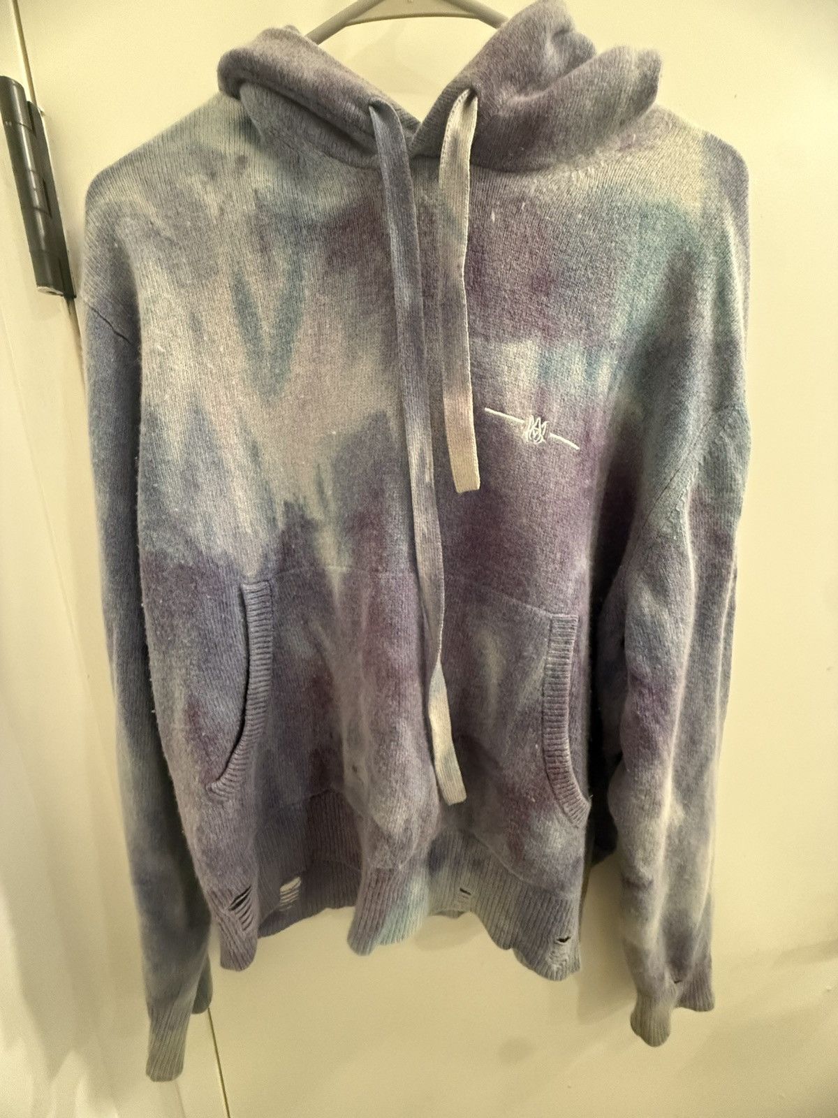 Amiri Amiri Distressed Wool Hoodie Size US M / EU 48-50 / 2 - 1 Thumbnail
