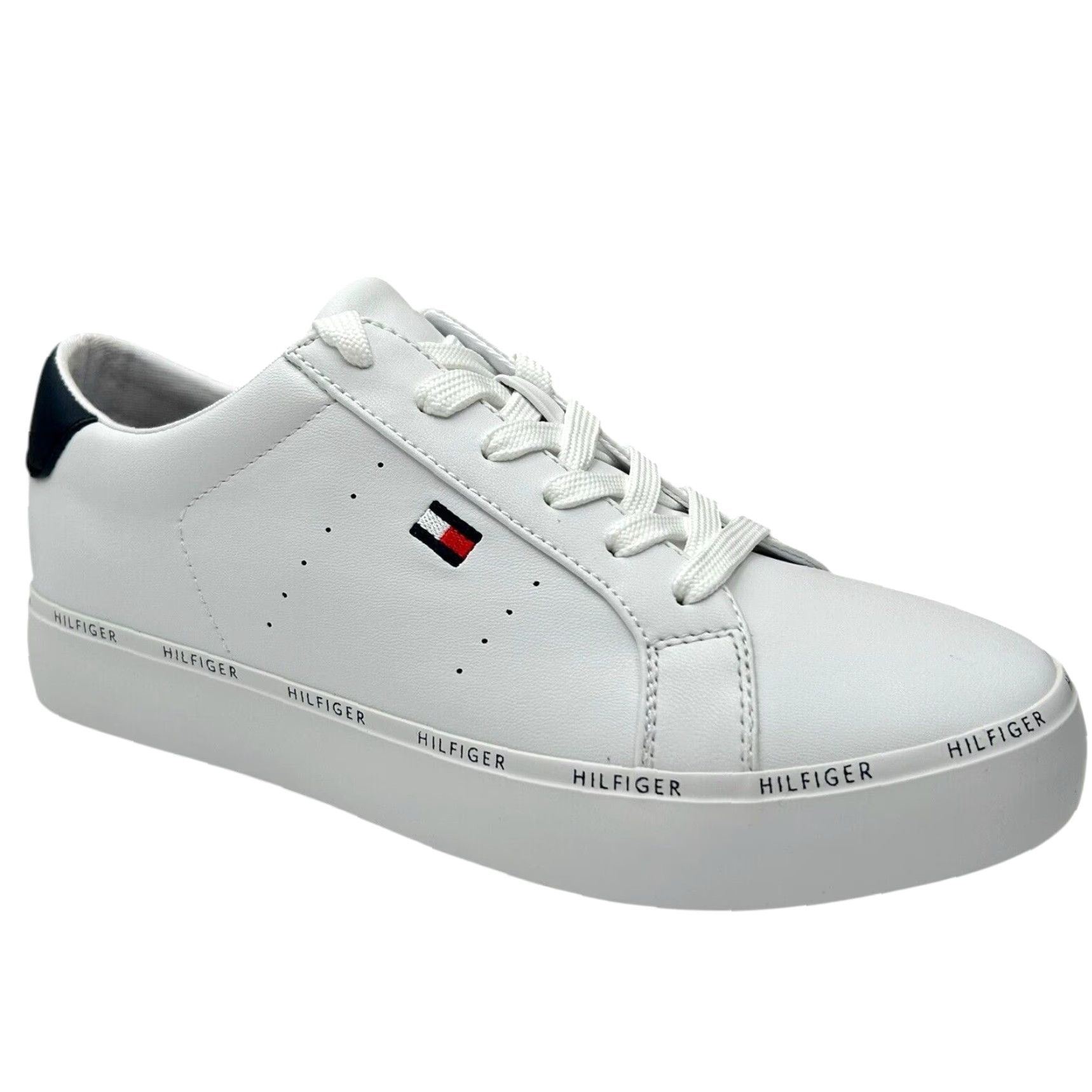 Tommy Hilfiger Tommy Hilfiger Women's Henissly Sneaker Size 8 White Lace Up Casual Stylish Shoe Size US 8 / IT 38 - 3 Thumbnail