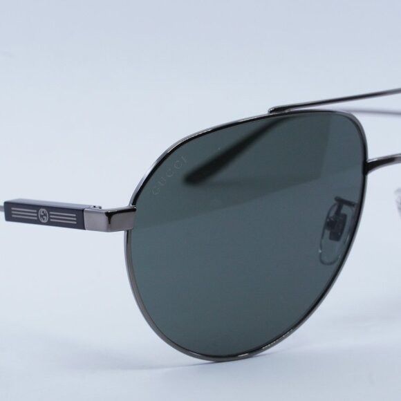 Gucci Gucci GG1311S 001 Sunglasses Ruthenium Aviator Frame Size ONE SIZE - 9 Thumbnail