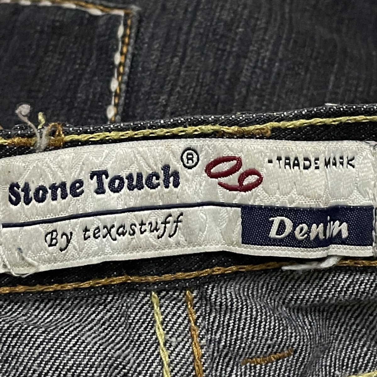 Le Grande Bleu (L.G.B.) Rare Design Vintage Brand Stone Touch Flared Jeans 2000s Size US 34 / EU 50 - 10 Thumbnail