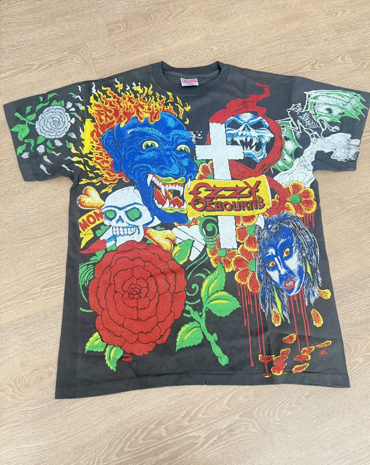 Hanes Vintage Hanes Ozzy Osbourne all over print t shirt Large Size US L / EU 52-54 / 3 - 1 Thumbnail