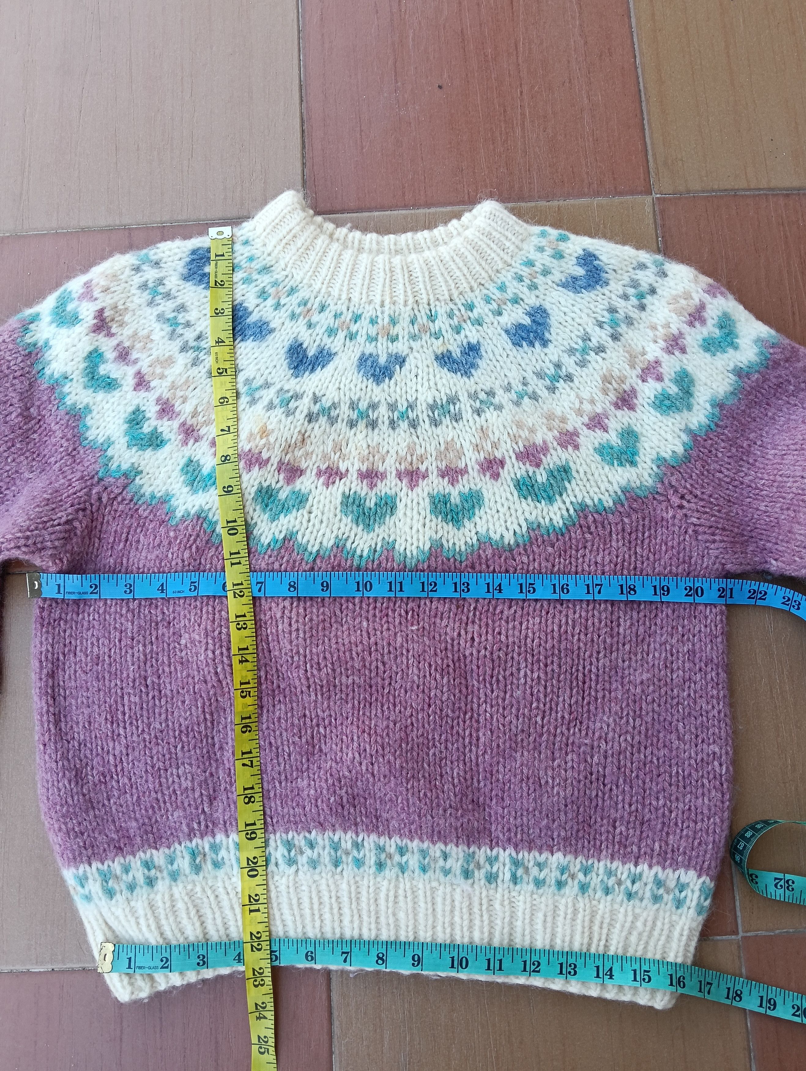 Homespun Knitwear Susann D knitwear hand made wool material. Size M / US 6-8 / IT 42-44 - 3 Thumbnail