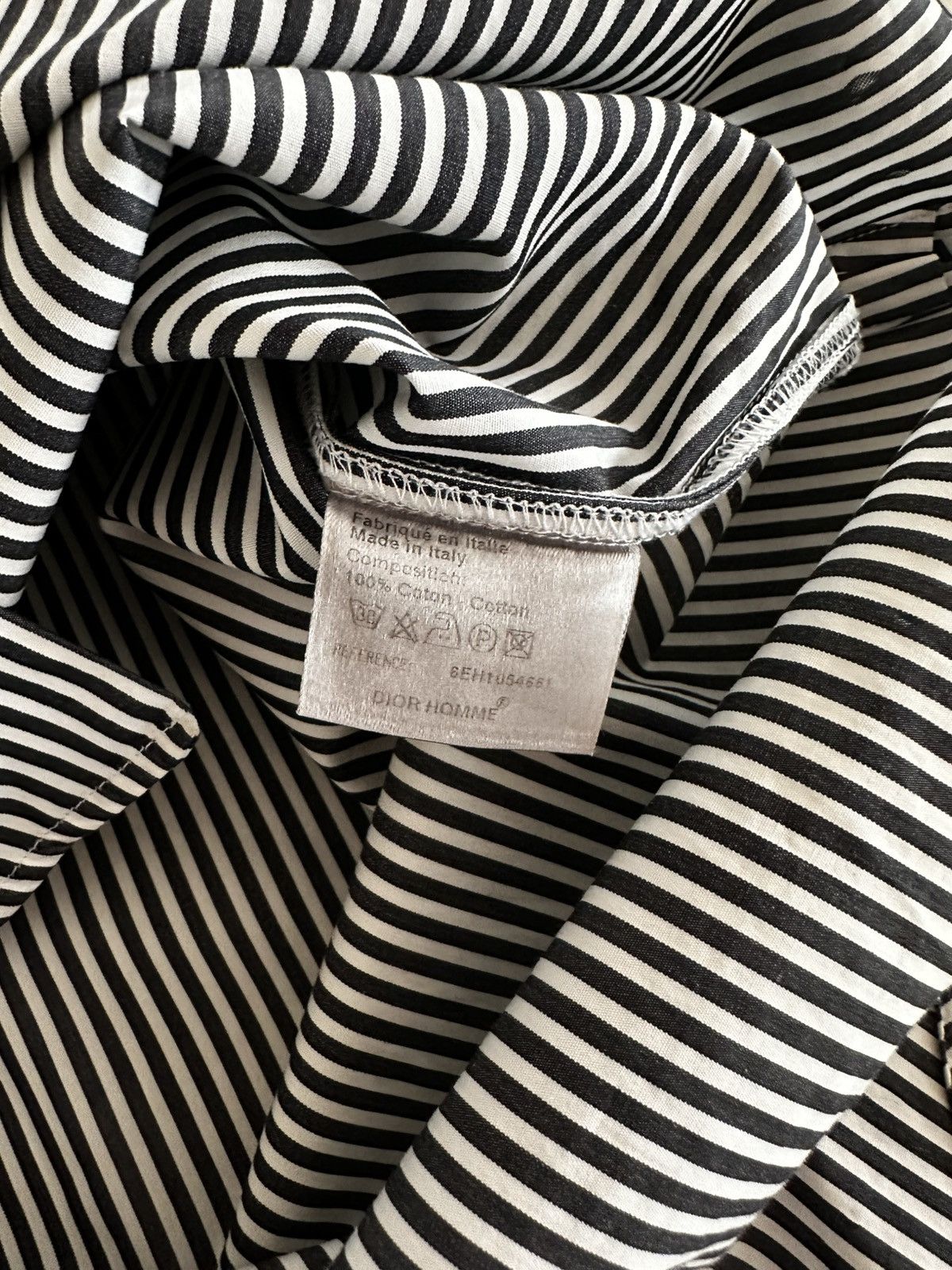 Dior FW06 B&W Striped Cotton Poplin Shirt Bee Embroidery sz 37 Size US S / EU 44-46 / 1 - 8 Thumbnail