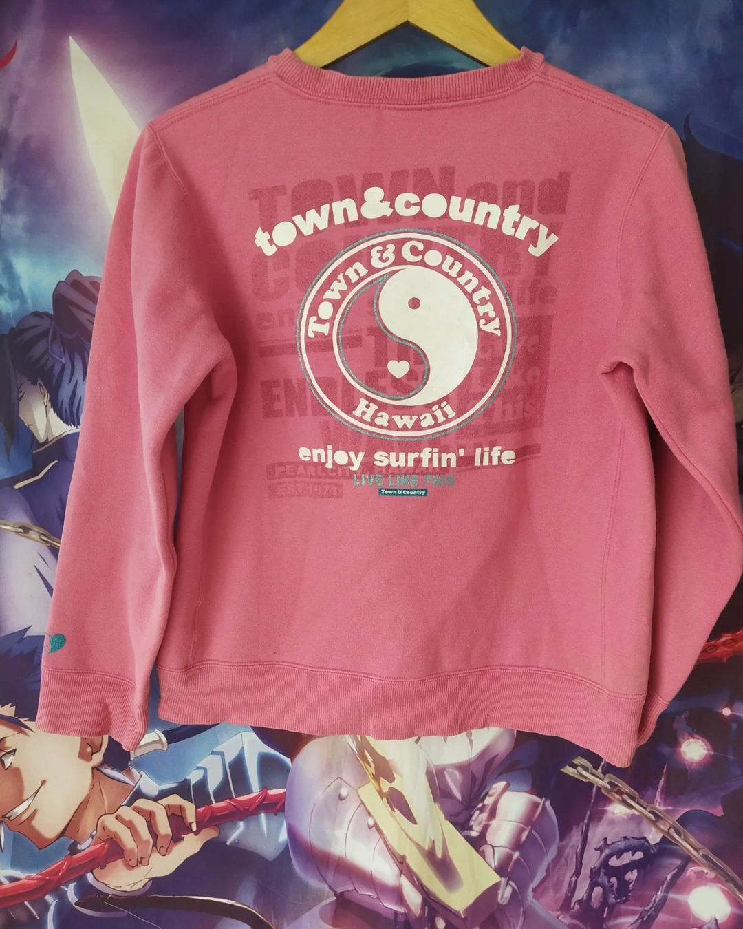 Vintage Town and Country Surf Town and Country Pink Woman Crewneck Size S / US 4 / IT 40 - 1 Thumbnail