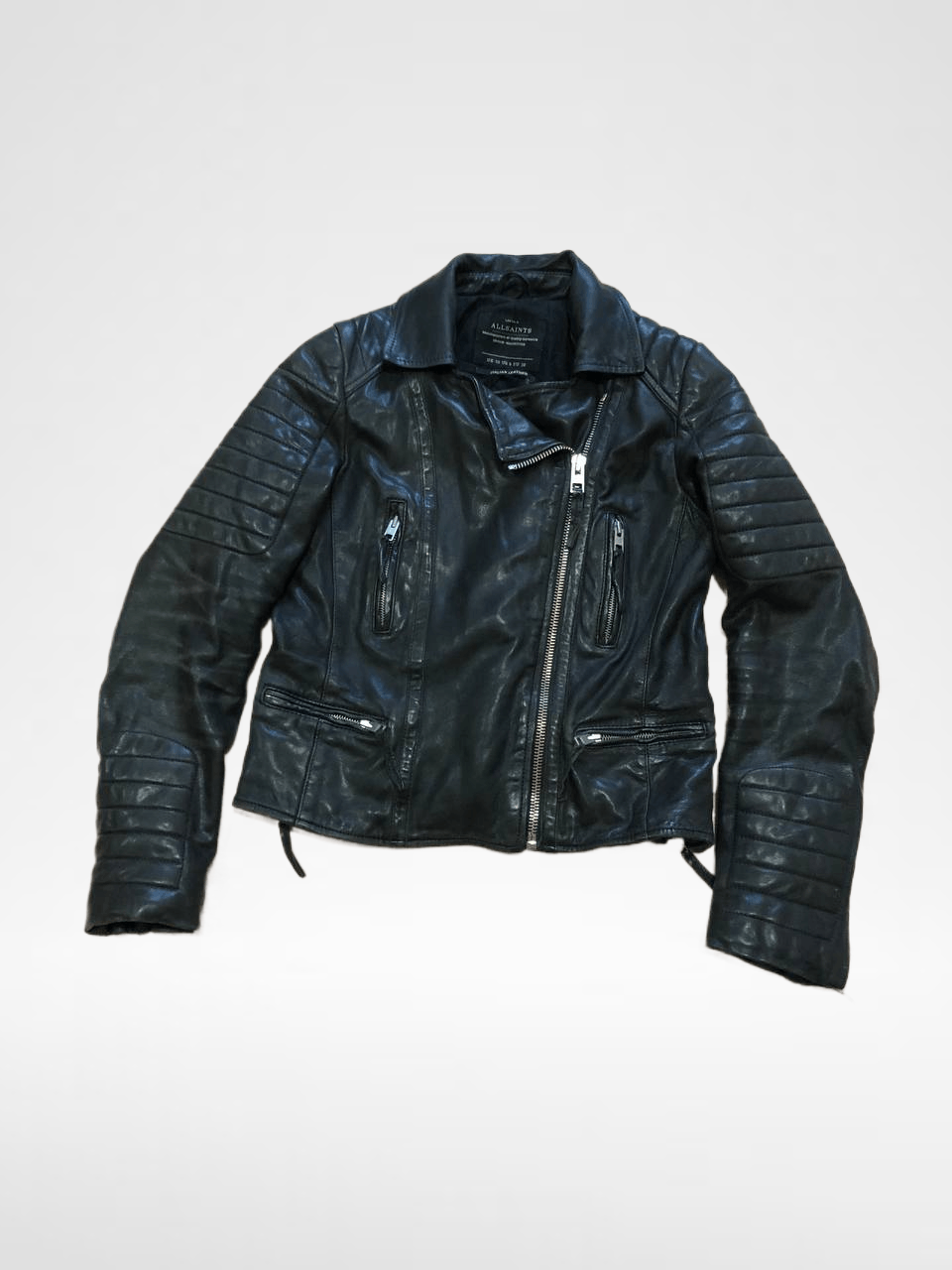 Allsaints Streetwear Black Leather Jacket Allsaints Y2K Size M / US 6-8 / IT 42-44 - 1 Thumbnail