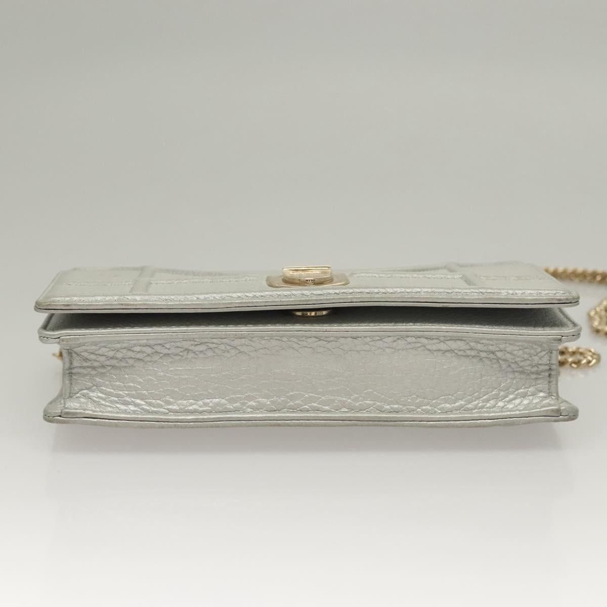 Dior DIOR Diorama Chain Shoulder Bag Leather Silver Size ONE SIZE - 9 Thumbnail
