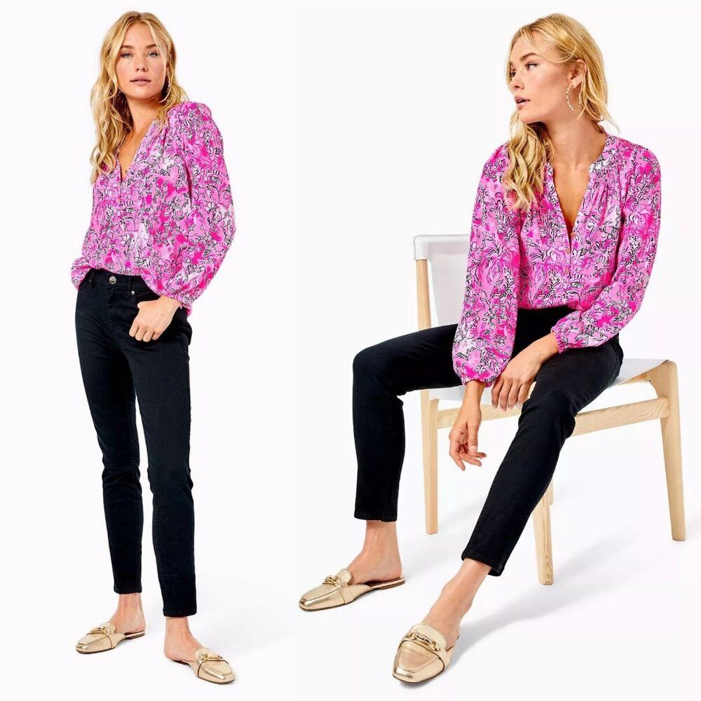 Lilly Pulitzer NWT New $138 Lilly Pulitzer South Ocean High Rise Skinny On Size 24" / US 00 / IT 34 - 1 Thumbnail