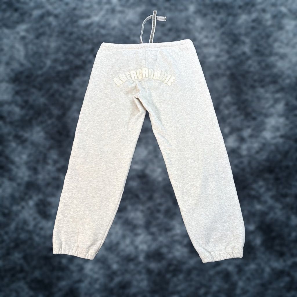 Abercrombie & Fitch VINTAGE Abercrombie Sweatpants Womens XS Spell Out Baggy 1892 Fleece Y2K Gray Logo Pants Womens XS Size 26" / US 2 / IT 38 - 1 Thumbnail