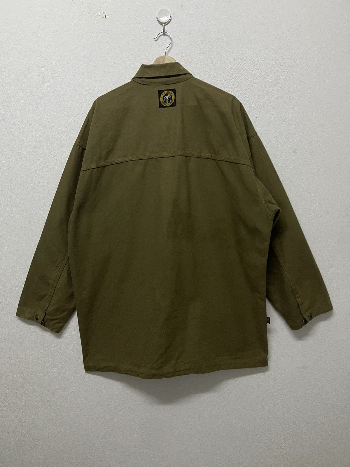 Vintage 1990s BRONZE AGE PIT CREW MOSS GREEN CANVAS CORE JACKET RARE Size US XXL / EU 58 / 5 - 2 Thumbnail