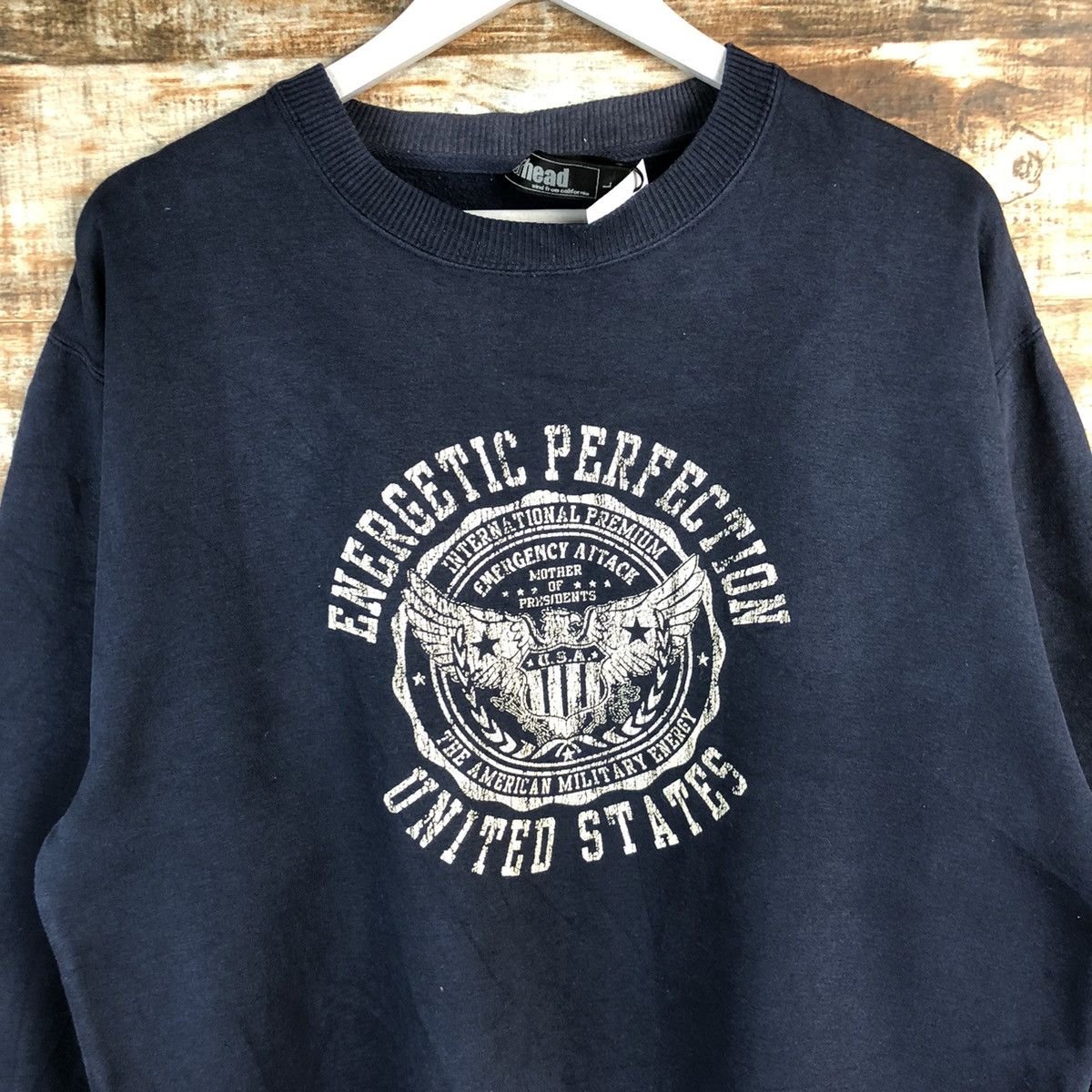 Japanese Brand Over Head usa Dark Blue Sweatshirt #A1918 Size US M / EU 48-50 / 2 - 5 Thumbnail