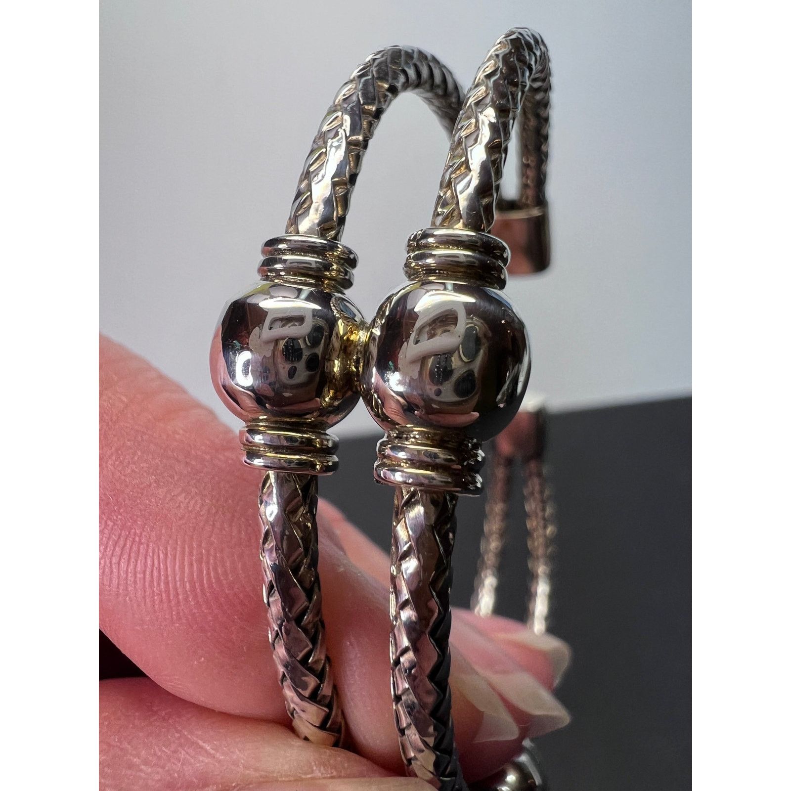 Other Sterling silver adjustable station cuff bracelet Size ONE SIZE - 5 Thumbnail