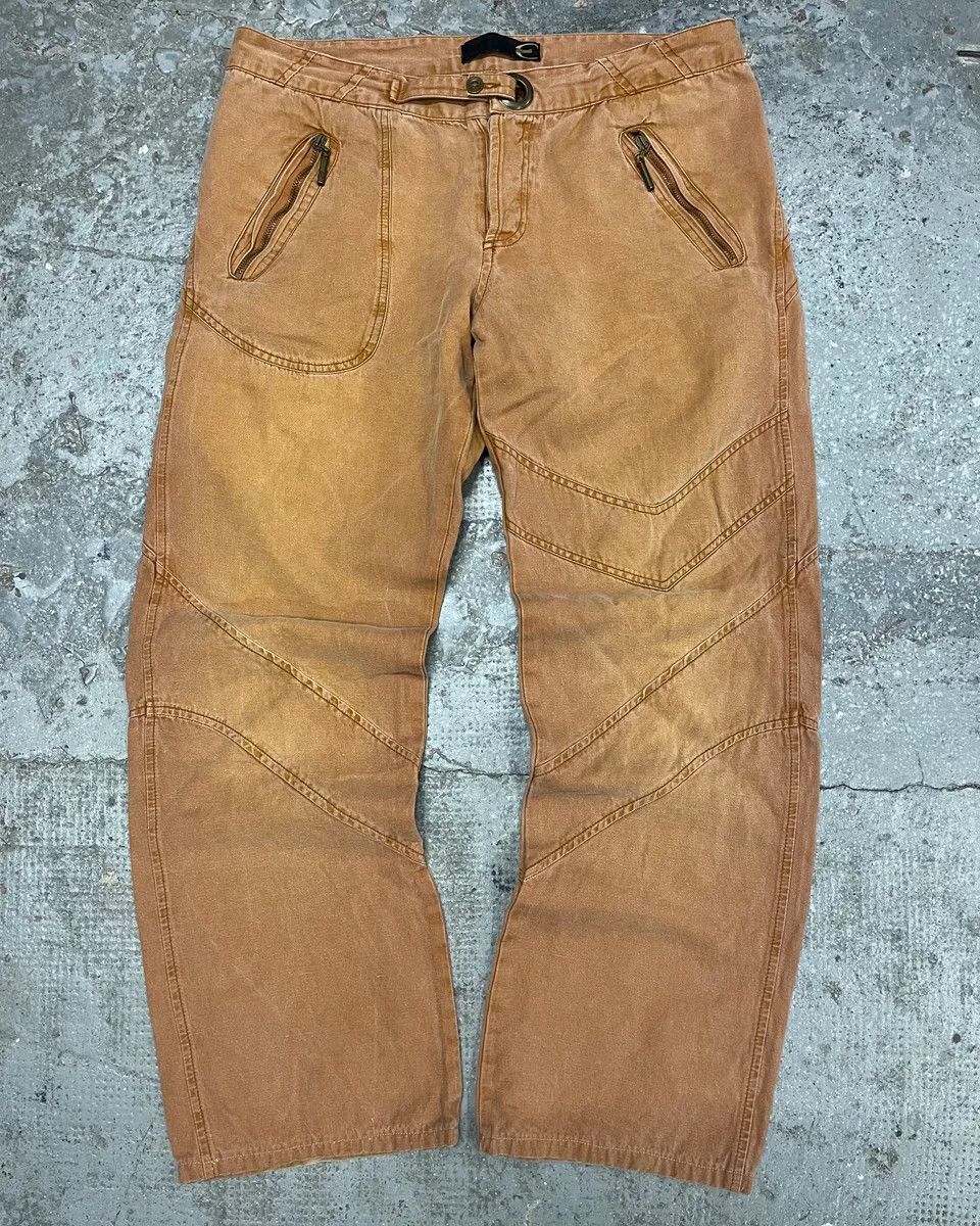 Designer × Just Cavalli × Vintage AW2005 Cavalli Large Relaxed Faded Orange Pants Size US 34 / EU 50 - 4 Thumbnail
