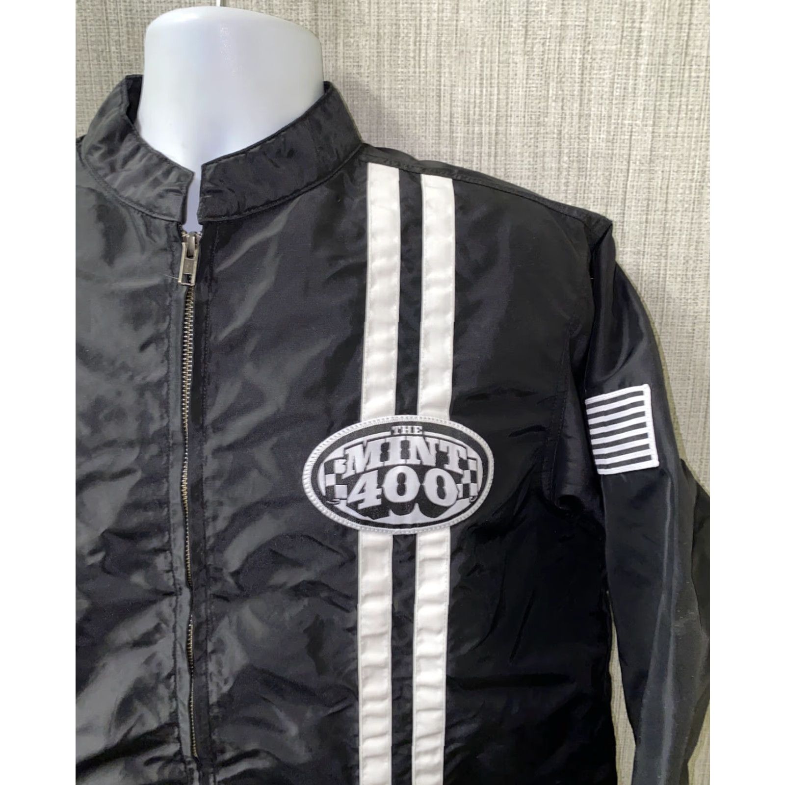 Vintage Dirt Co. Men's Black Nylon Full Zip Jacket Size Large Casual Outer Shell Size US L / EU 52-54 / 3 - 2 Thumbnail