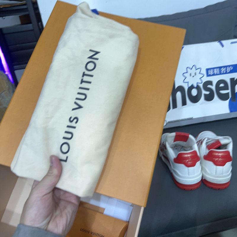 Louis Vuitton Yayoi Kusama x Louis Vuitton Red and White Sneakers -2508 Size US 7.5 / EU 40-41 - 5 Thumbnail