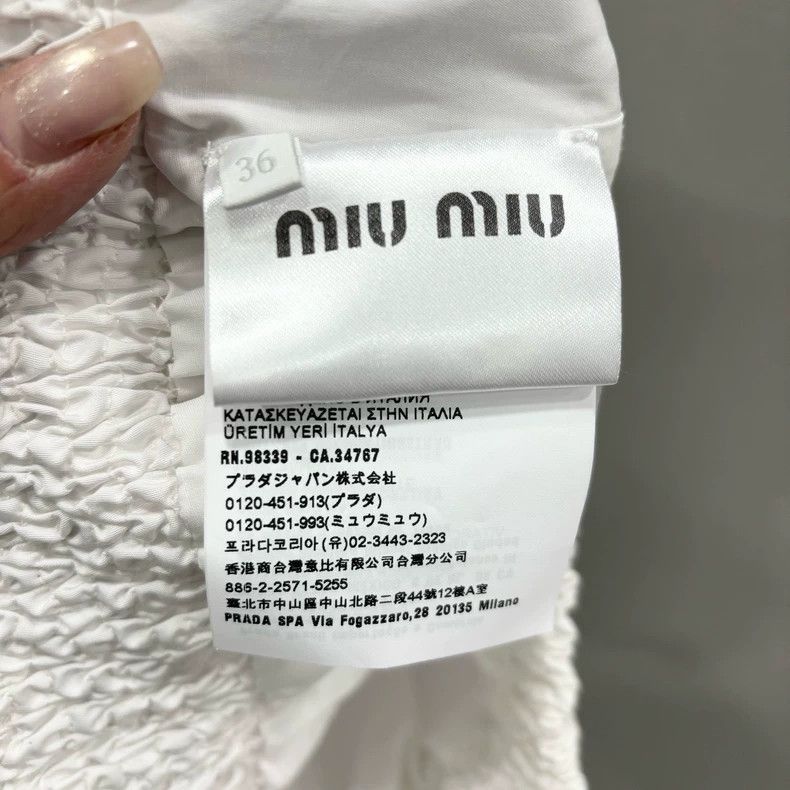 Celine Miu Miu White Logo Crop Top Size S / US 4 / IT 40 - 5 Thumbnail
