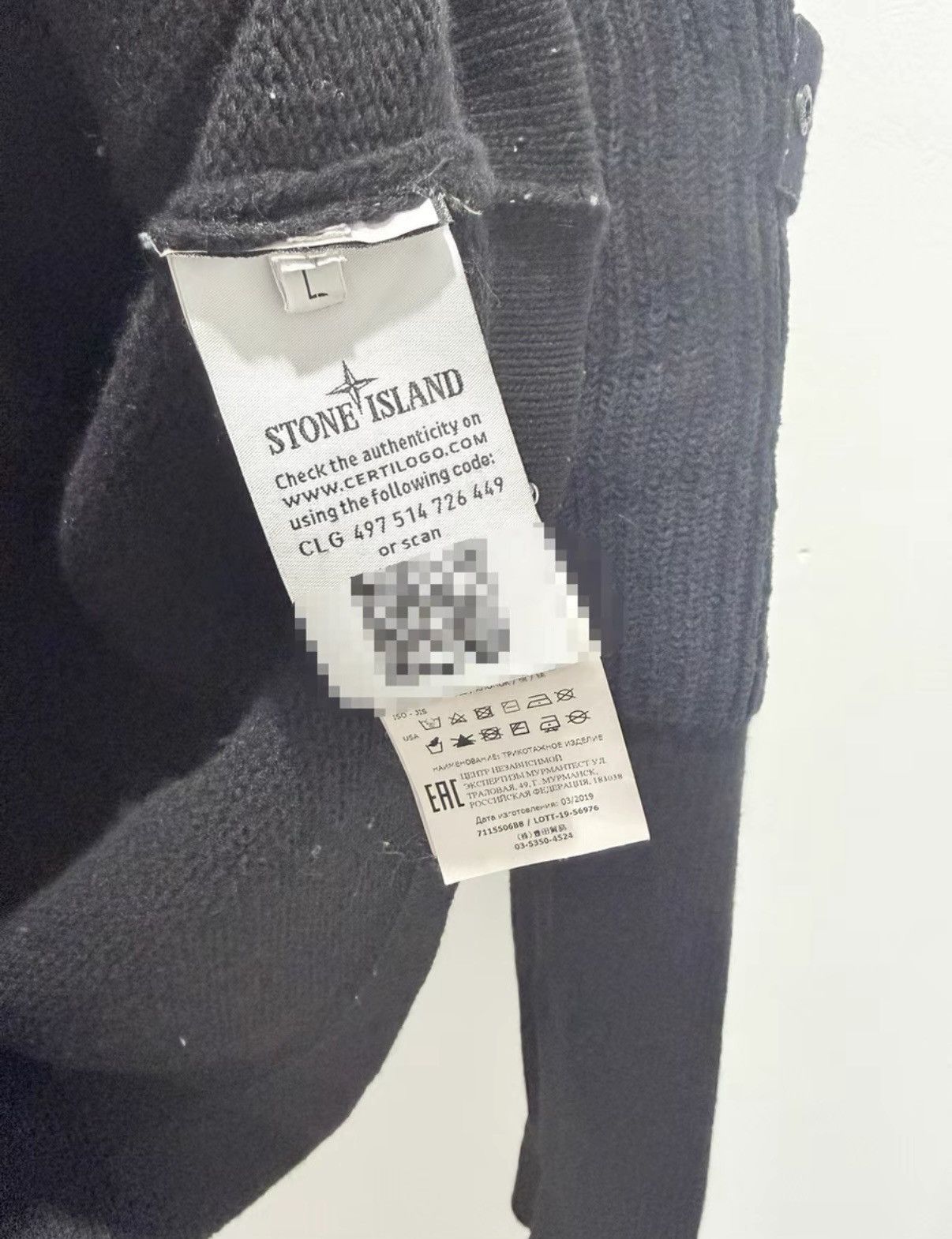 Stone Island 【STONE ISLAND】21Aw Black Contrast High-Neck Sweatshirt Size US L / EU 52-54 / 3 - 4 Thumbnail