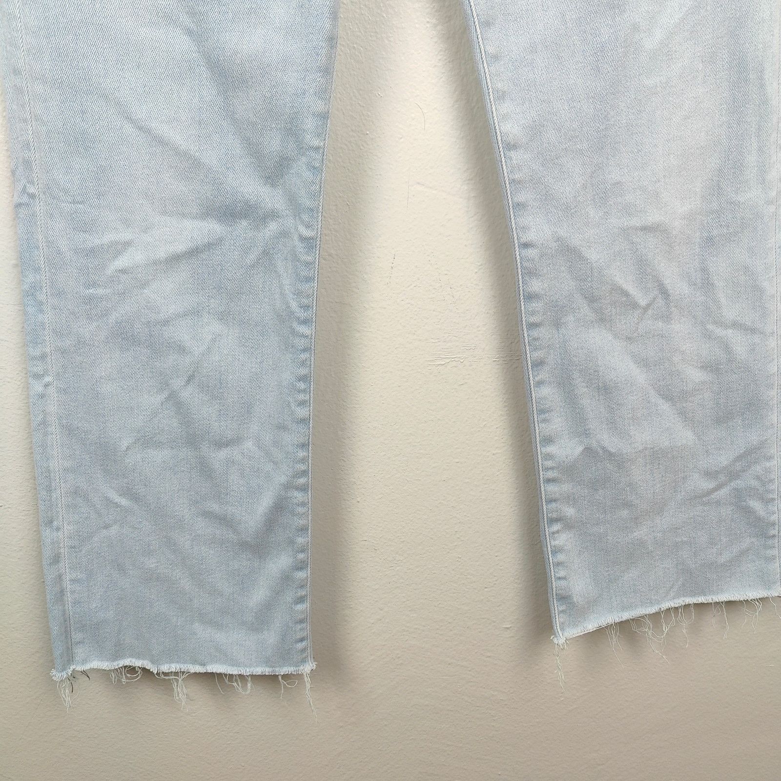 Other CQY Boot Cut Jeans Womens 29 Light Wash Raw Hem Size 29" - 5 Thumbnail