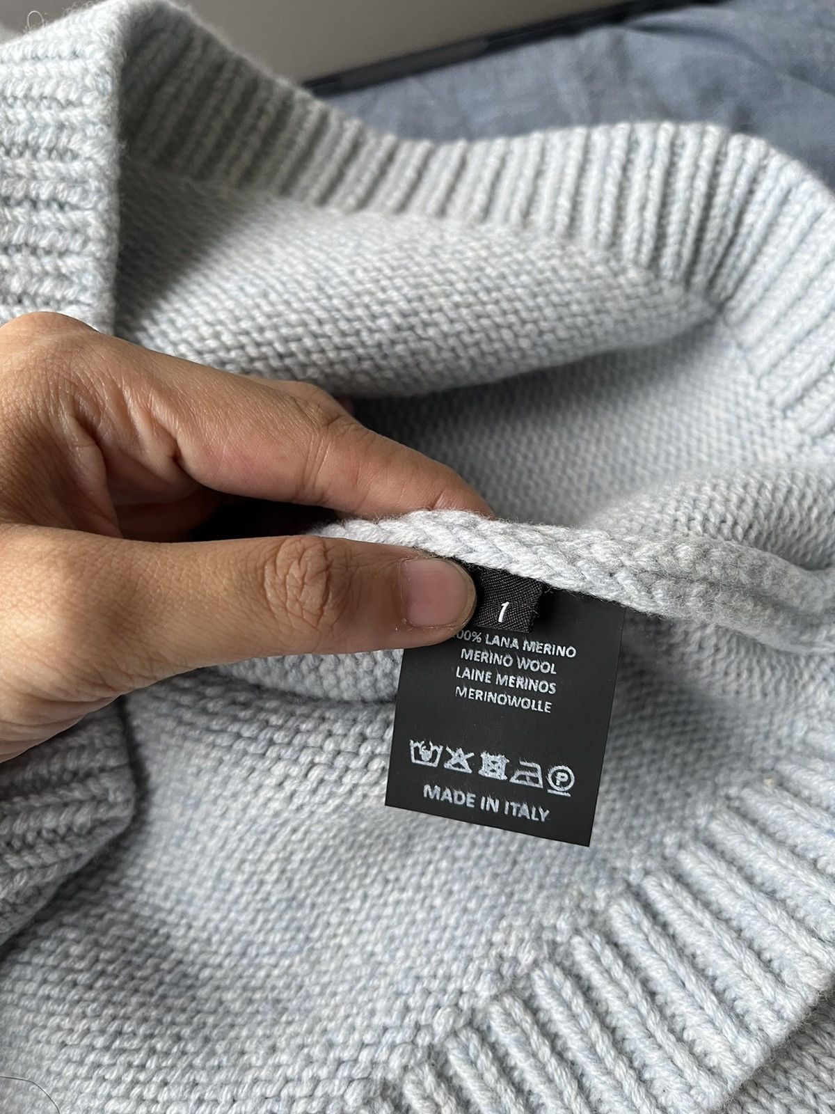 Raf Simons BNWT Raf Simons baby blue oversize faulty stitch sweater Size US S / EU 44-46 / 1 - 14 Thumbnail