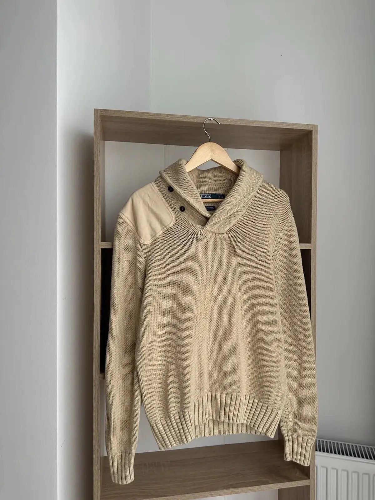Polo Ralph Lauren Vintage Knit Polo Ralph Lauren Beige Sweater Size US M / EU 48-50 / 2 - 1 Thumbnail