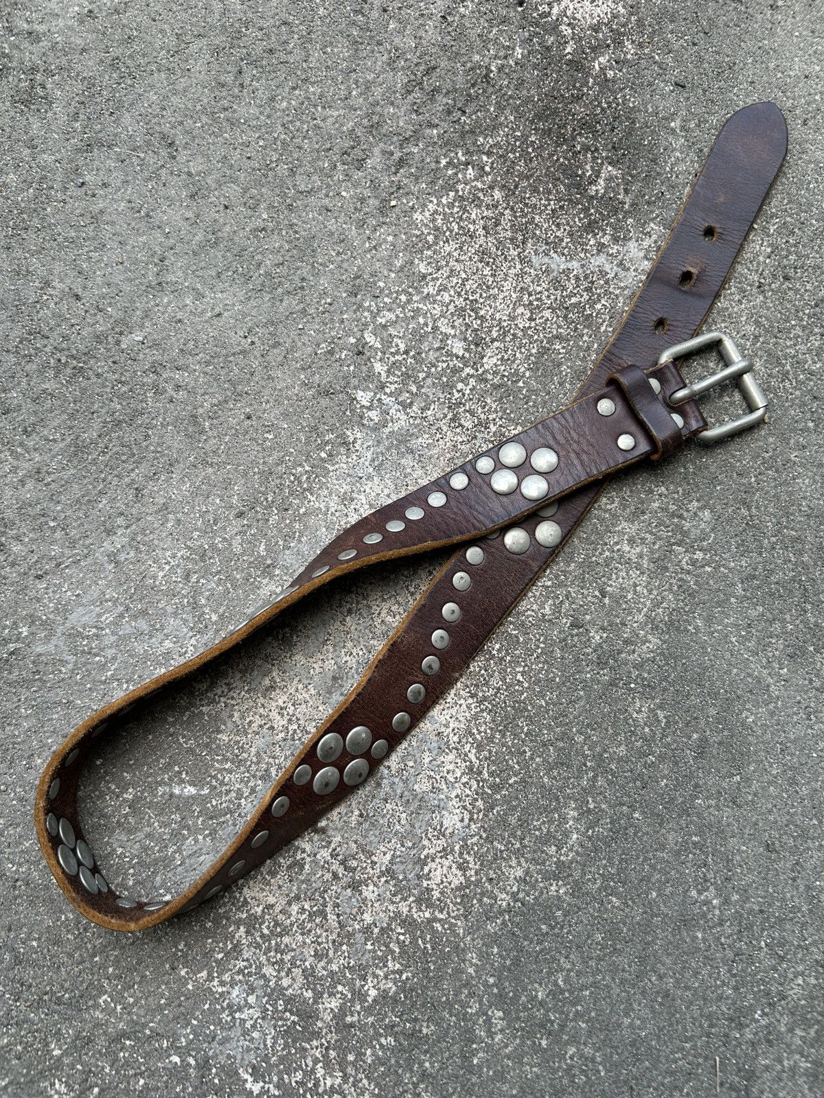 Vintage Vintage studded leather belt (Kapital Style) Size ONE SIZE - 15 Thumbnail