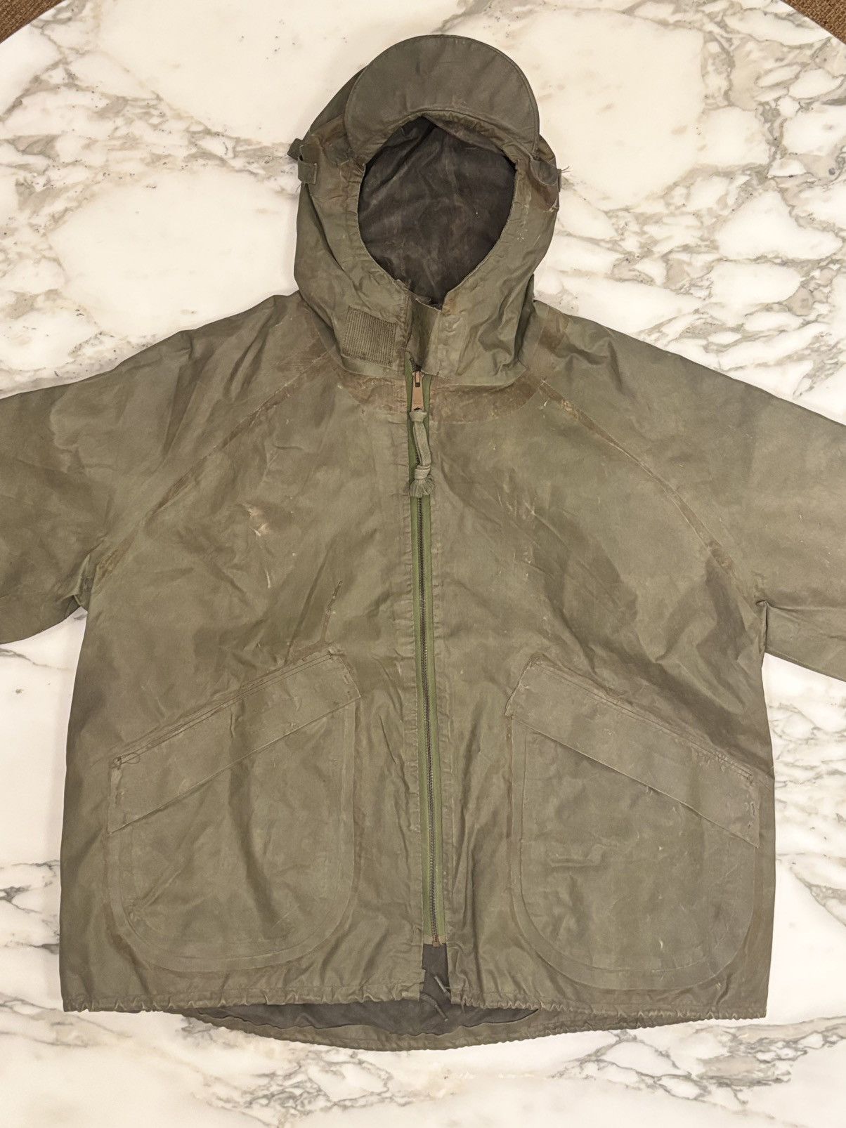 Vintage 1960s American Military Rubberized Rain Jacket Size US XL / EU 56 / 4 - 3 Thumbnail