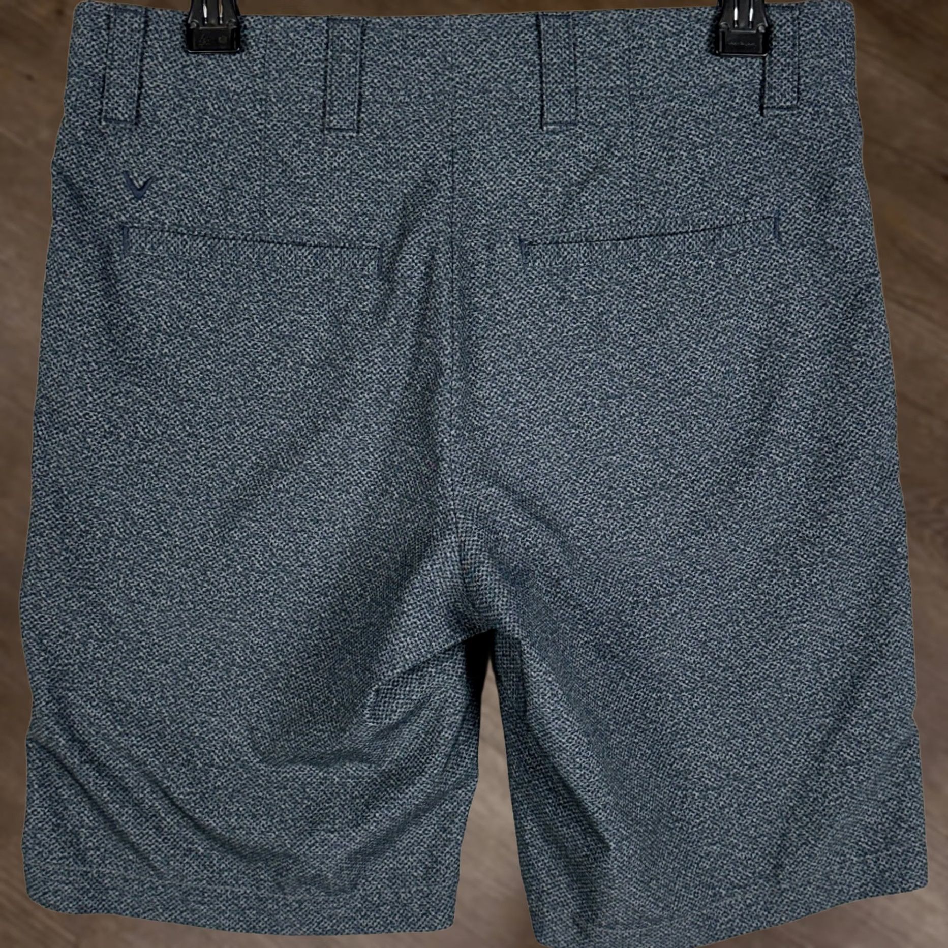 Callaway Callaway Shorts Mens 31 Grey Golf Micro Pattern Performance Flat Front Stretch Regular Zip Pockets Moisture Wicking Geometric 90s? Size US 31 - 1 Thumbnail