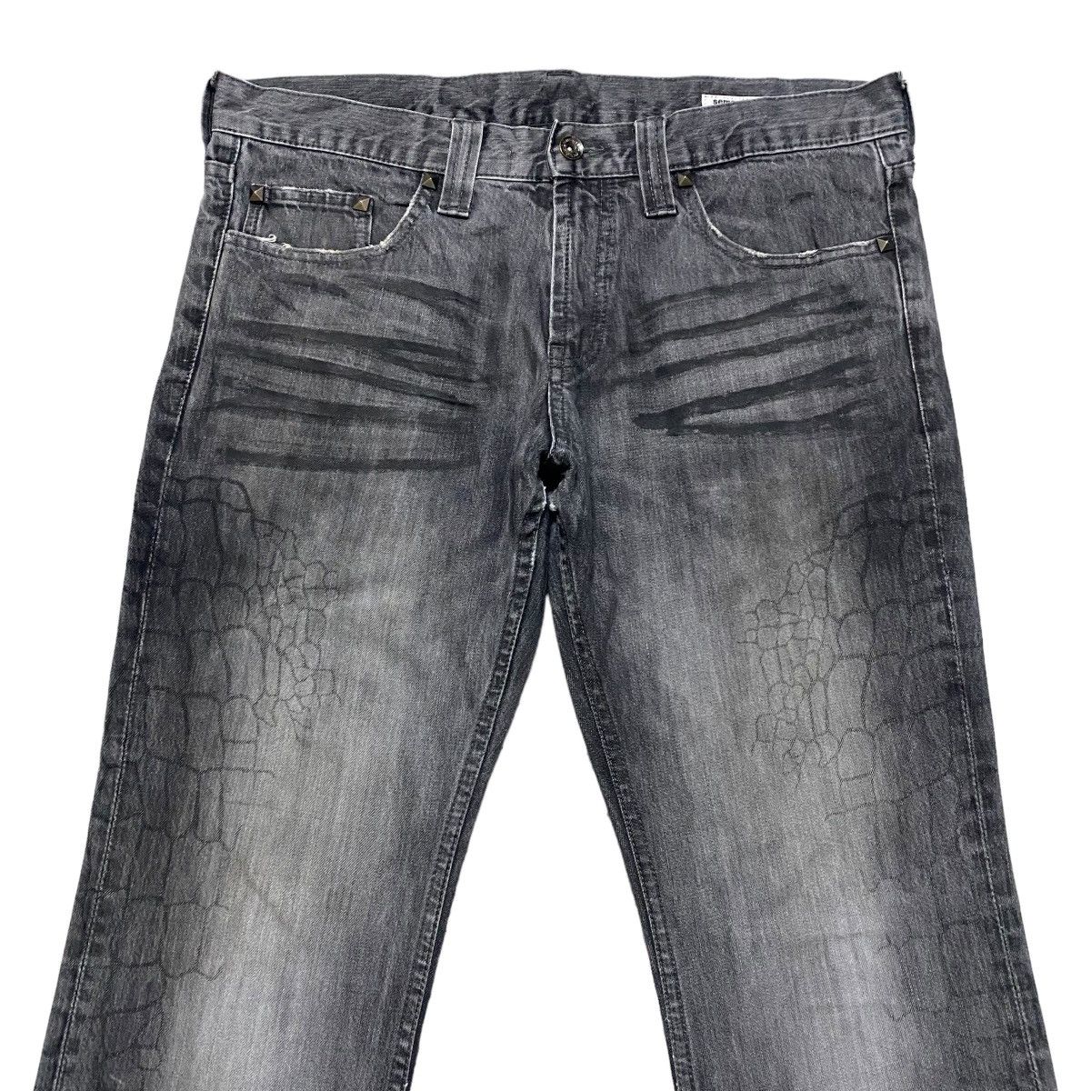 semanticdesign Semantic Design Spiderweb Denim Flare Jeans Size US 34 / EU 50 - 2 Thumbnail