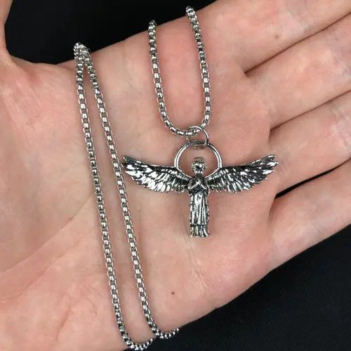 VIBE Angel Necklace Punk Chain Y2K Size ONE SIZE - 2 Thumbnail